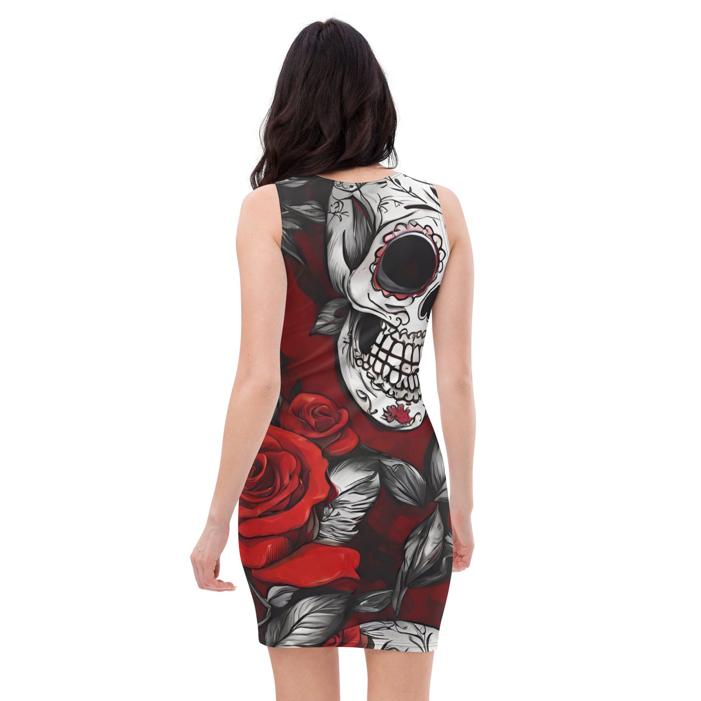 DAY OF THE DEAD FITTED DRESS