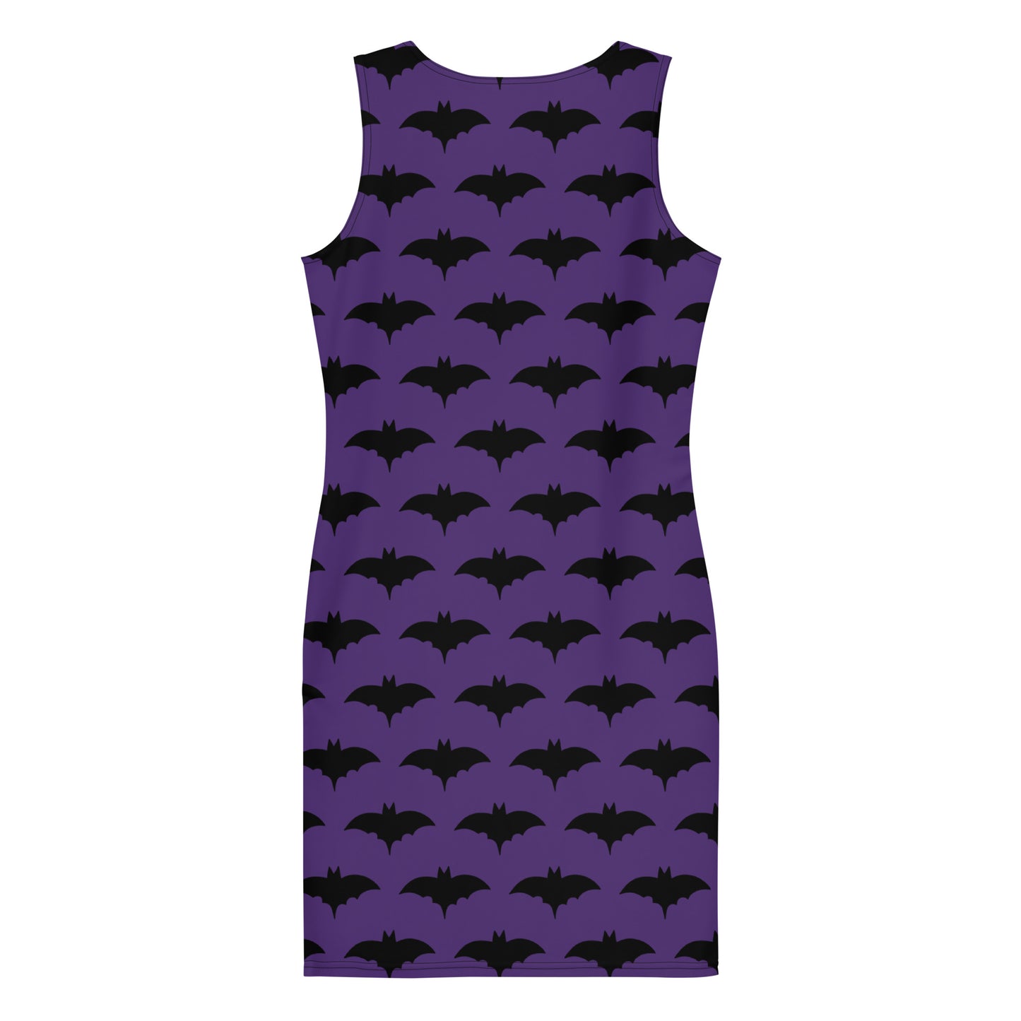 PURPLE BAT FITTED DRESS