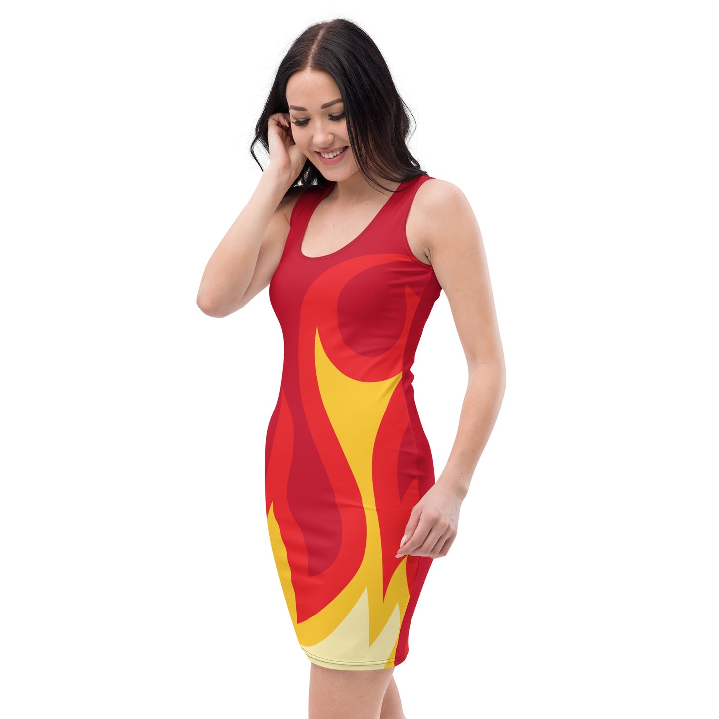 FLAME FITTED DRESS