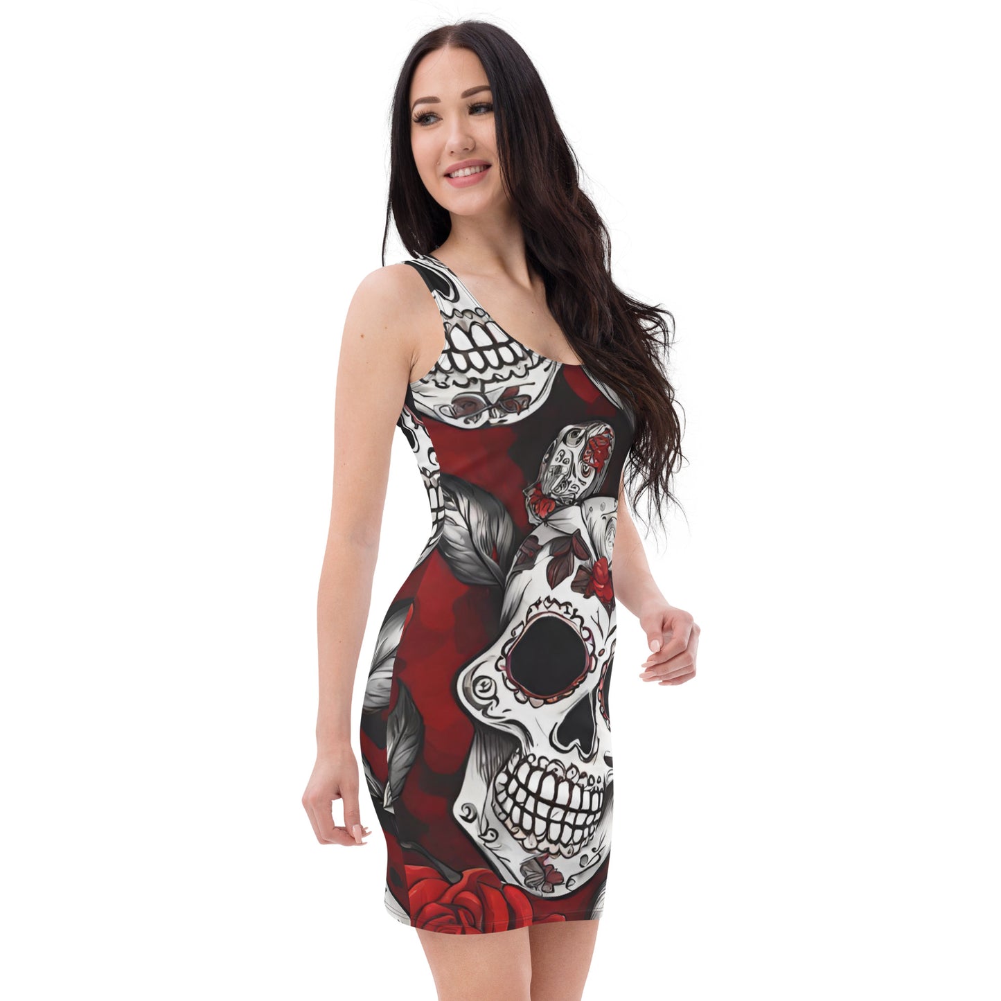 DAY OF THE DEAD FITTED DRESS