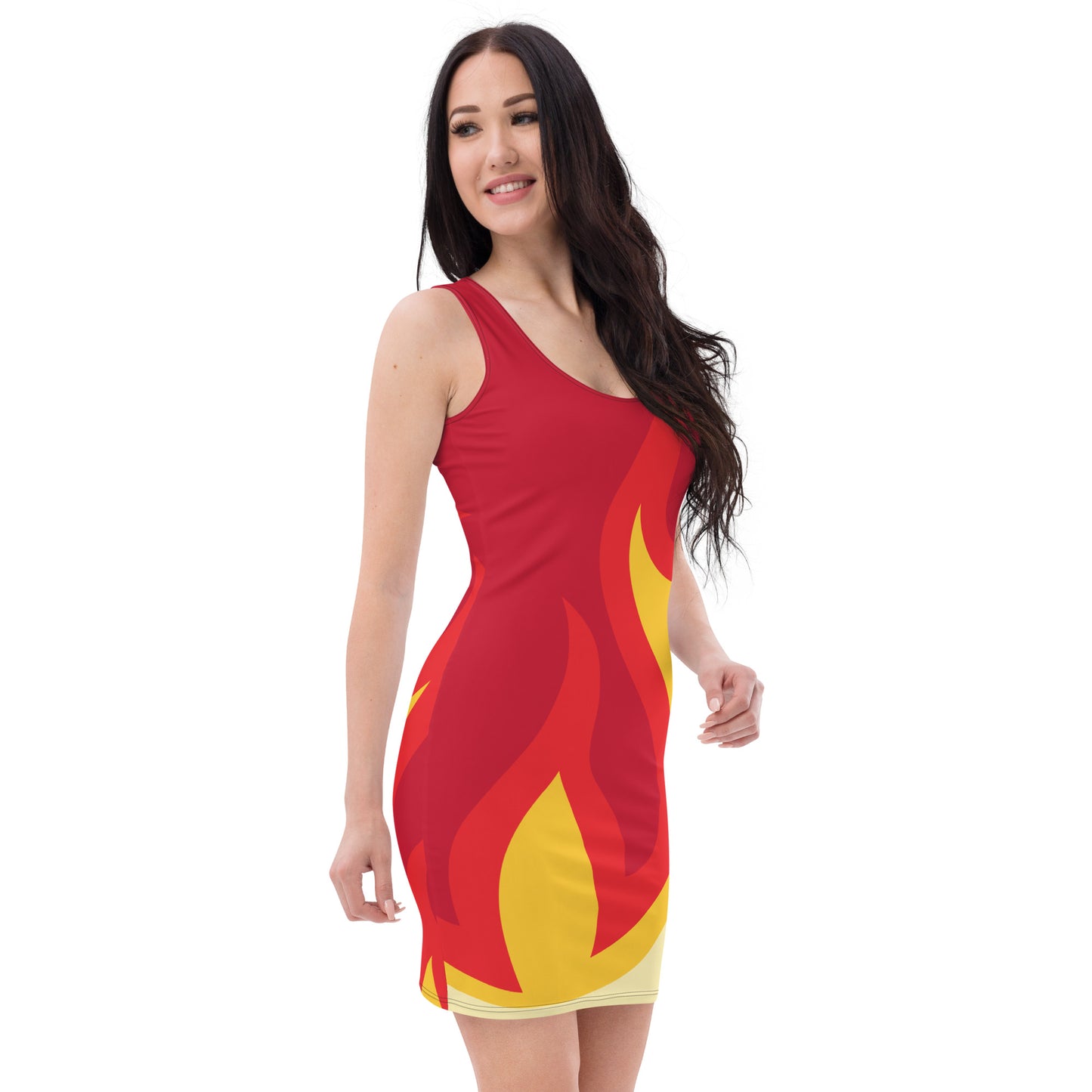 FLAME FITTED DRESS