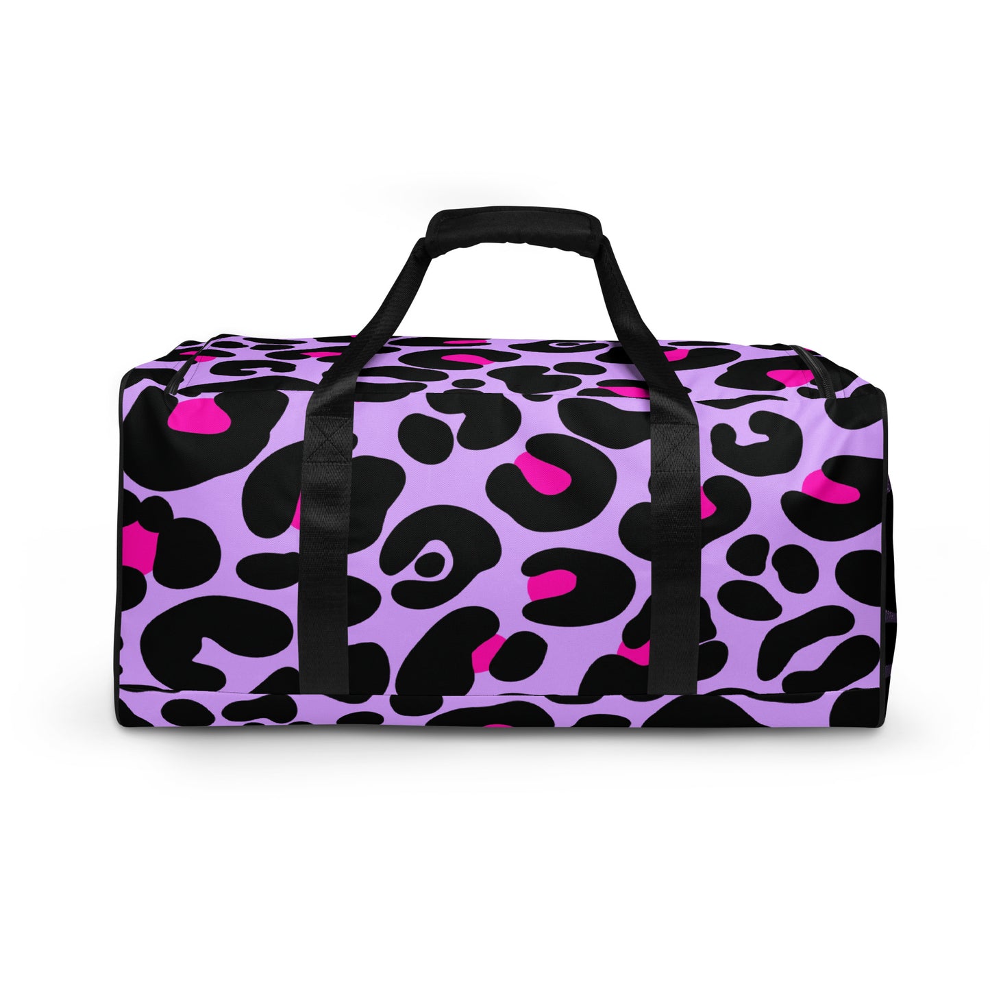 PINK & PURPLE LEAOPARD LARGE DUFFEL BAG