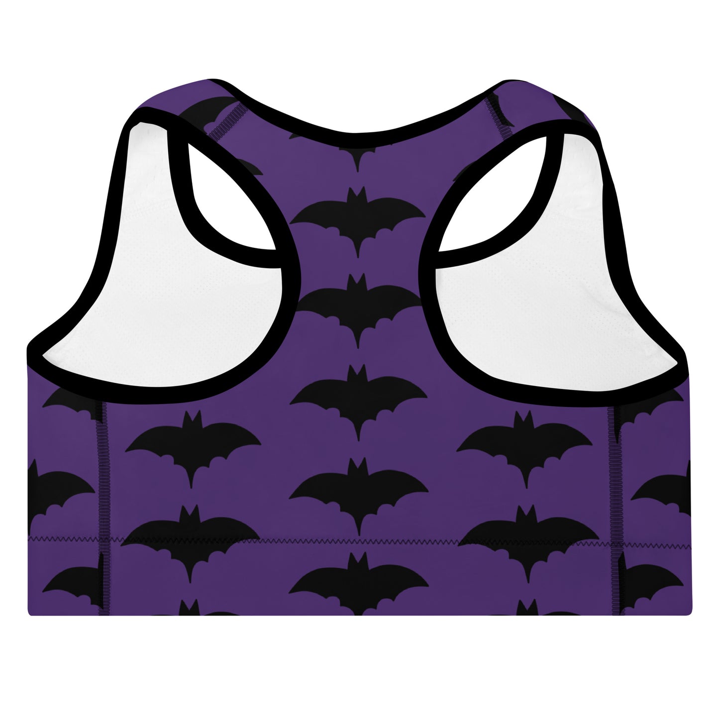 PURPLE BAT PADDED SPORTS BRA