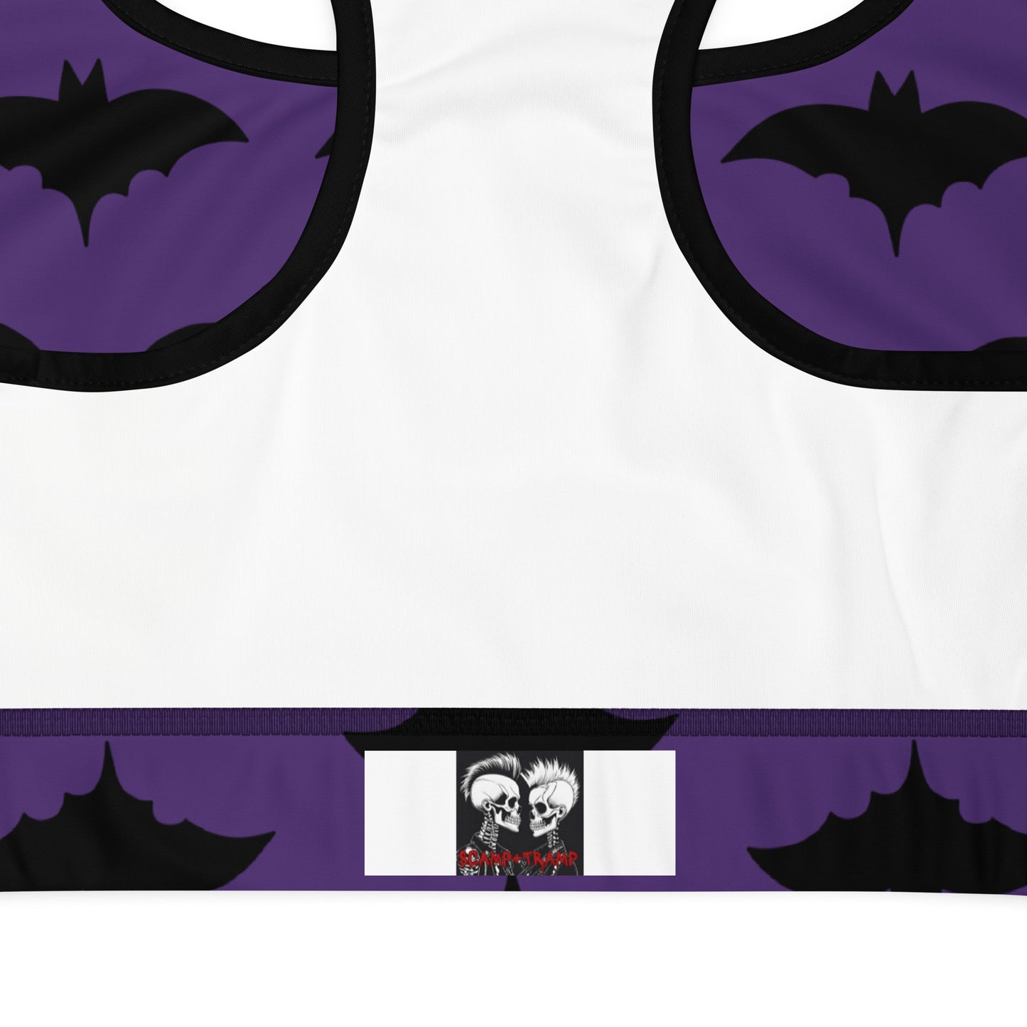 PURPLE BAT PADDED SPORTS BRA