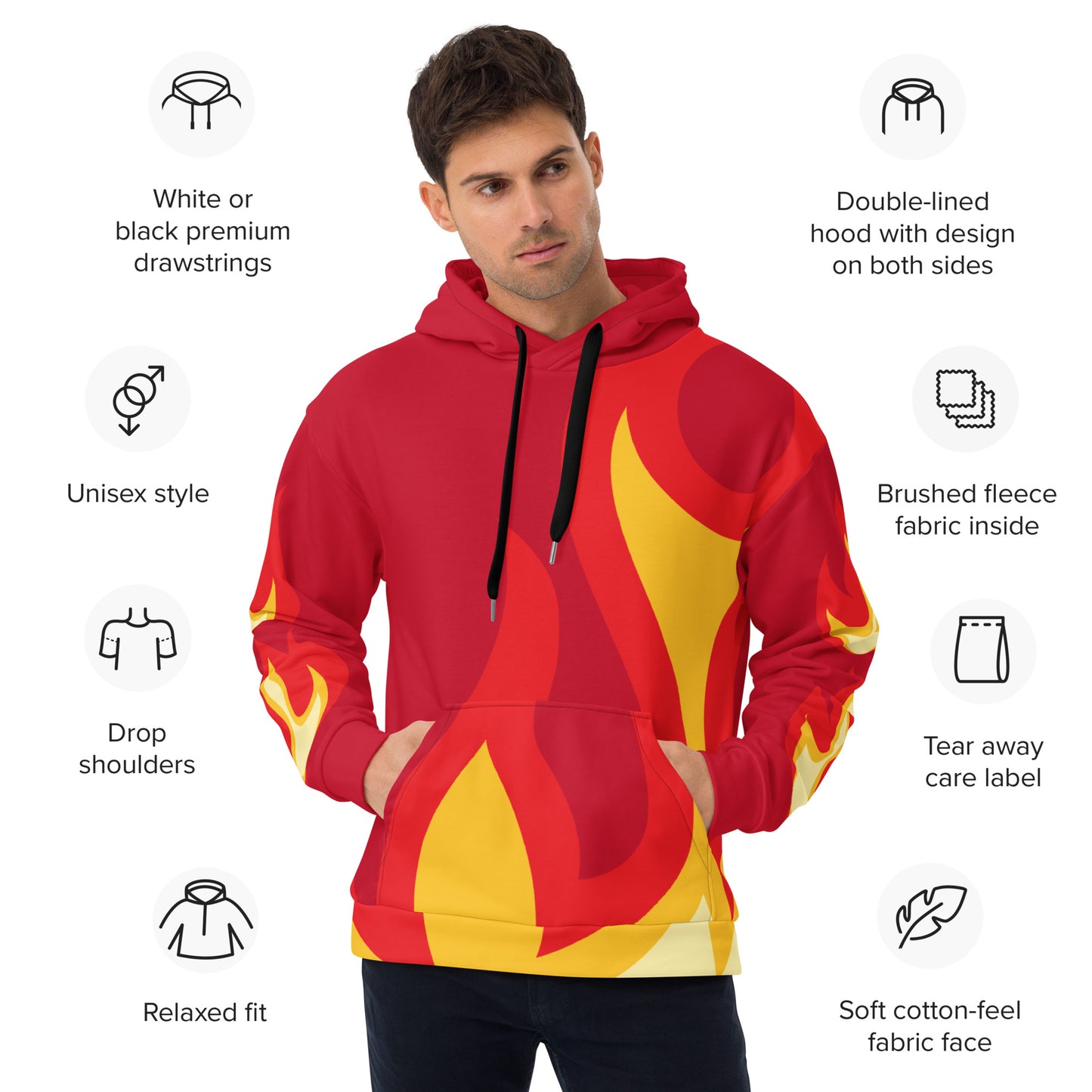 FLAME UNISEX HOODIE