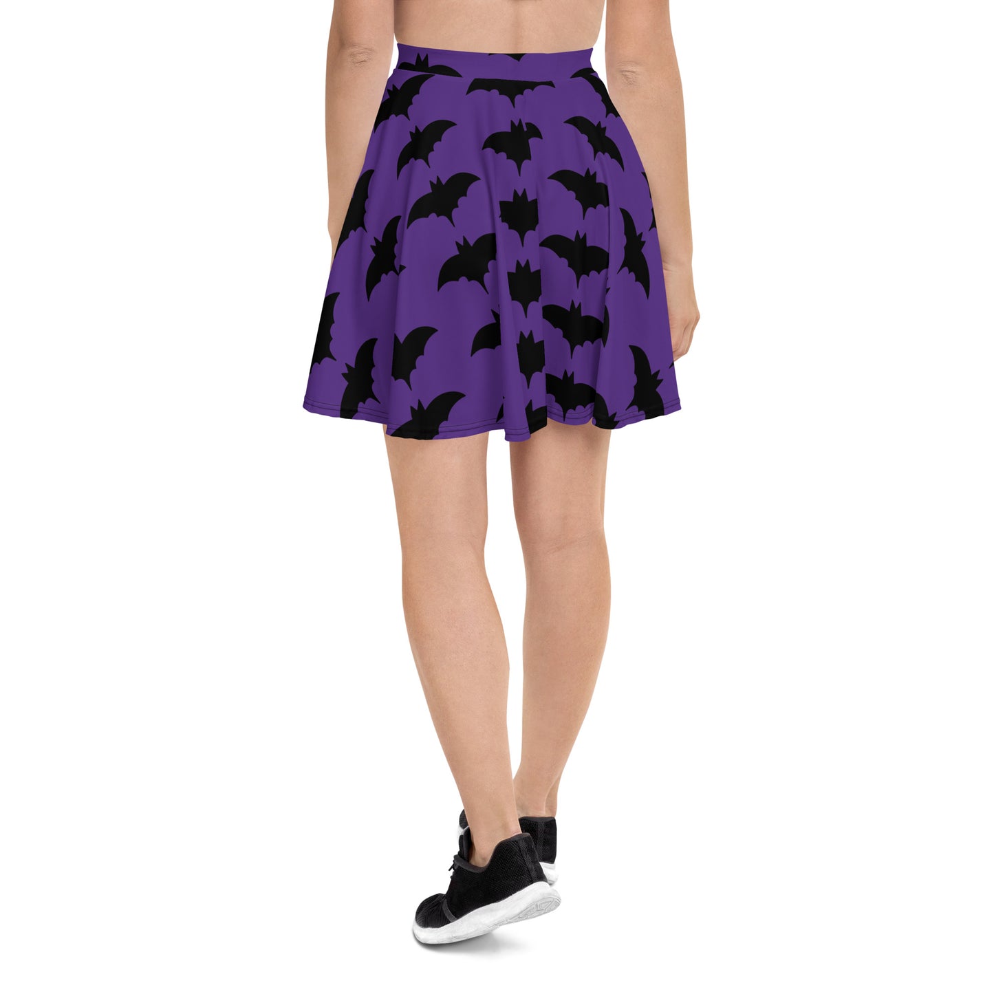 PURPLE BAT FLARED MINI-SKIRT