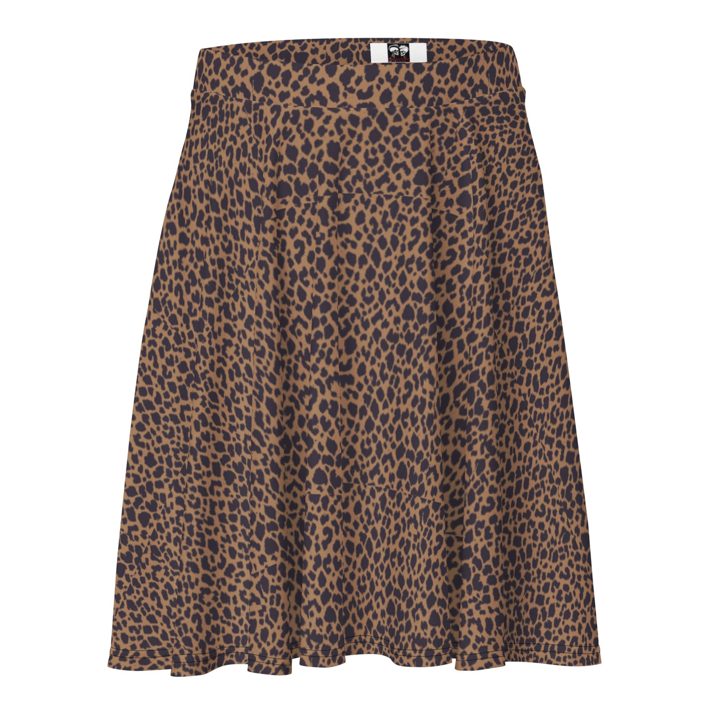 LEOPARD PRINT FLARED MINI-SKIRT