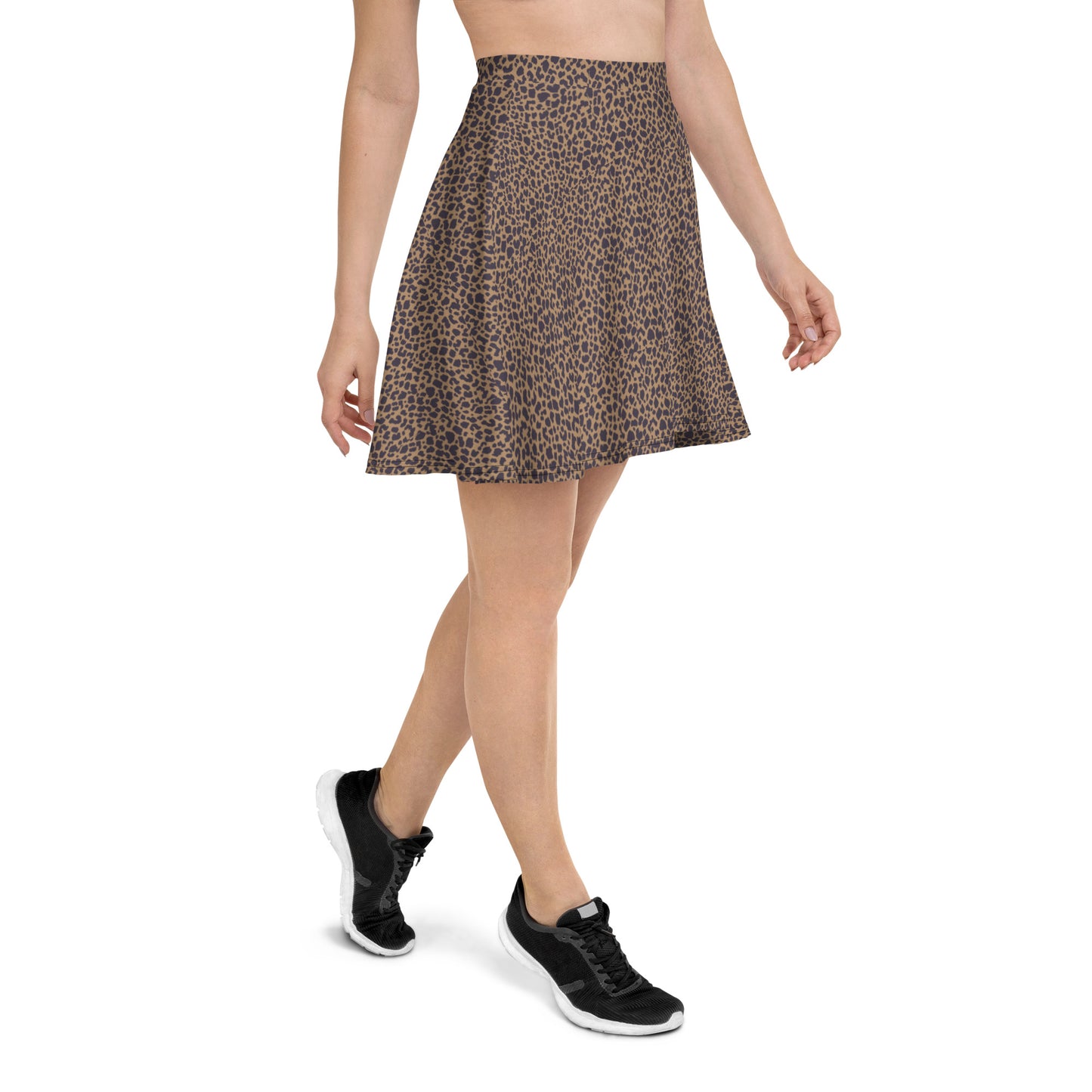 LEOPARD PRINT FLARED MINI-SKIRT