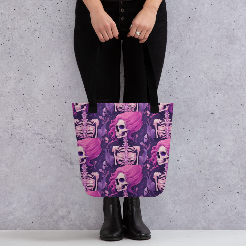 BENNET'S PINK SKELETON TOTE BAG