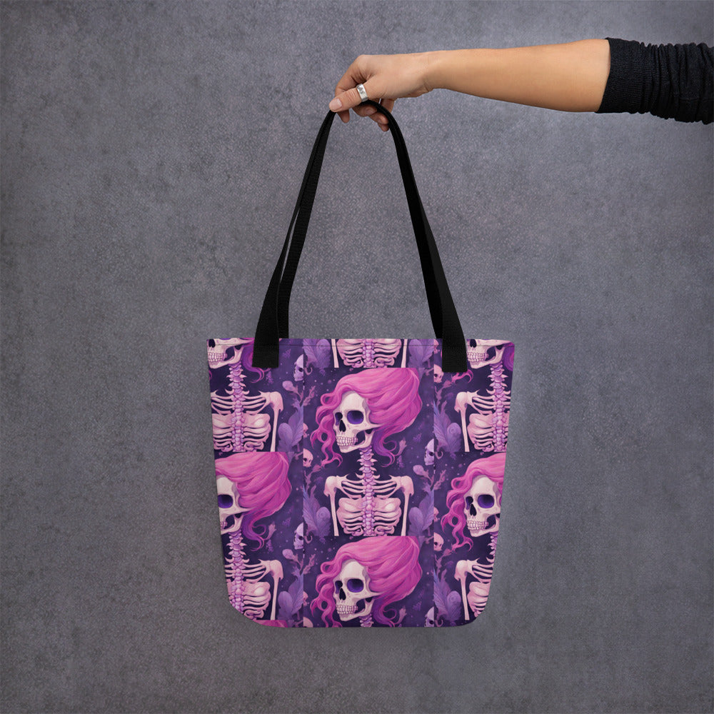 BENNET'S PINK SKELETON TOTE BAG