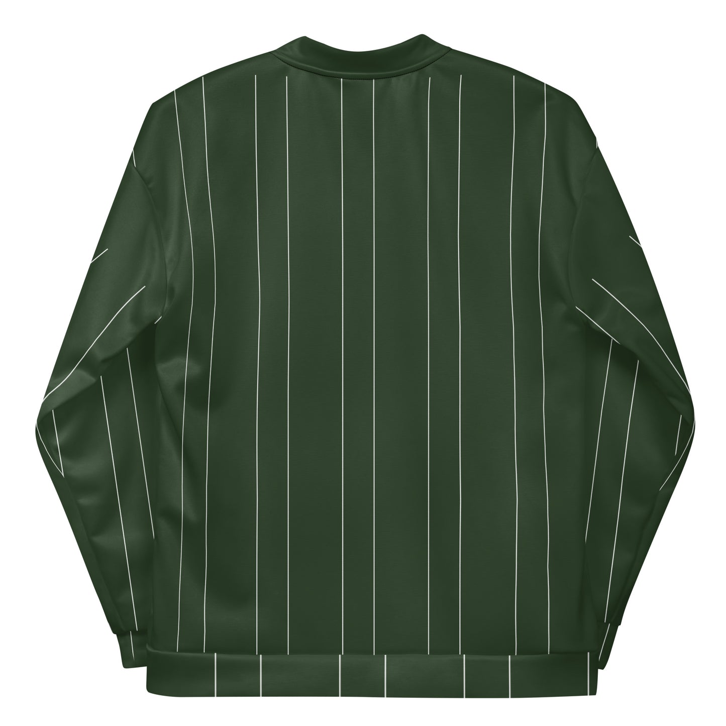 GREEN STRIPE UNISEX BOMBER JACKET