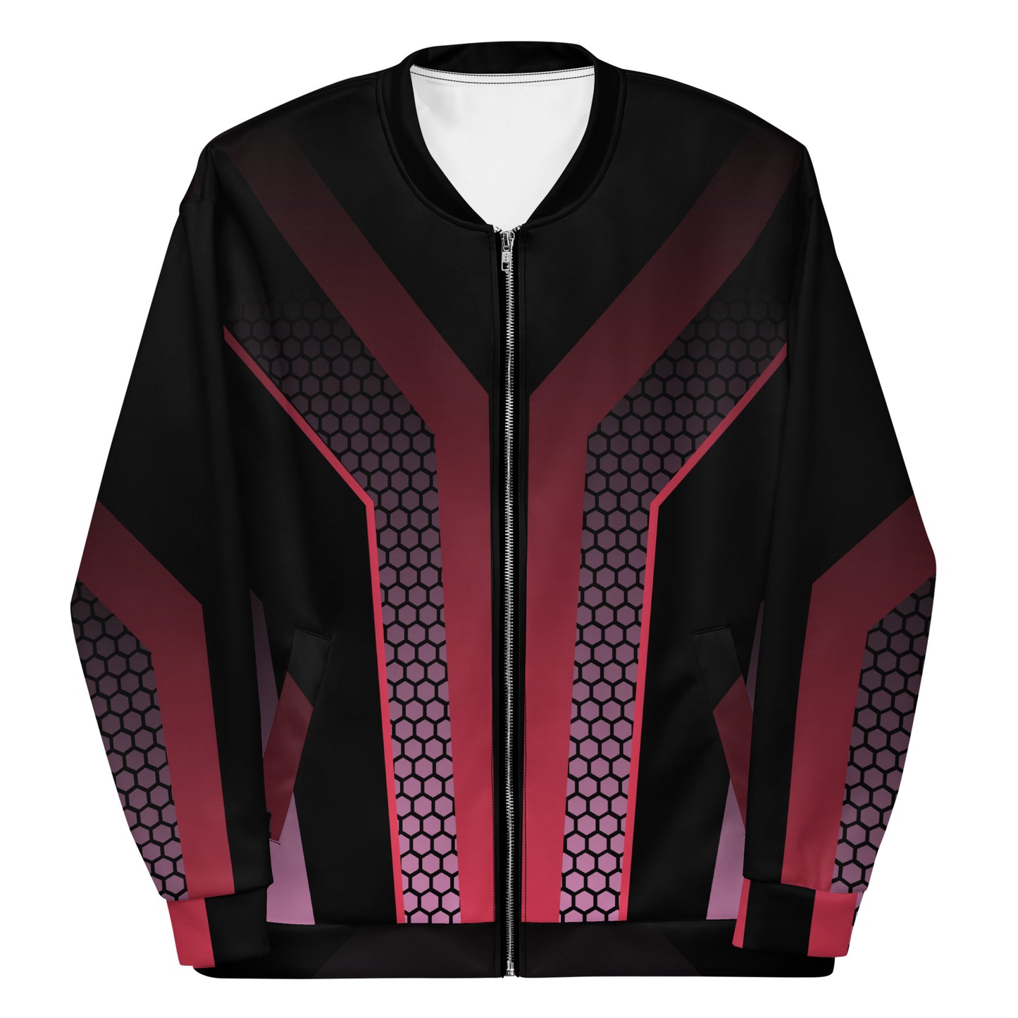 BLACK & PINK RACER UNISEX BOMBER JACKET