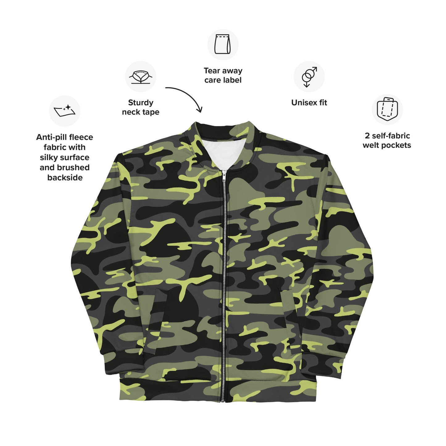 CAMO 4 UNISEX BOMBER JACKET