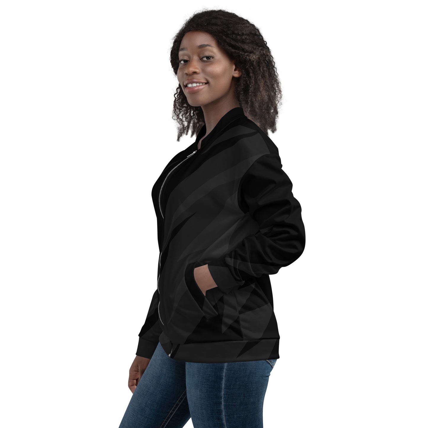 BLACK BOLT UNISEX BOMBER JACKET