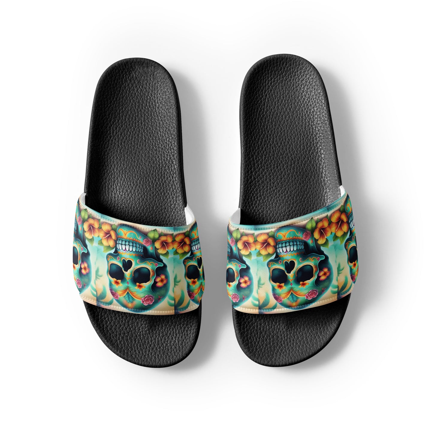 BLUE SKULL MEN'S SLIDES