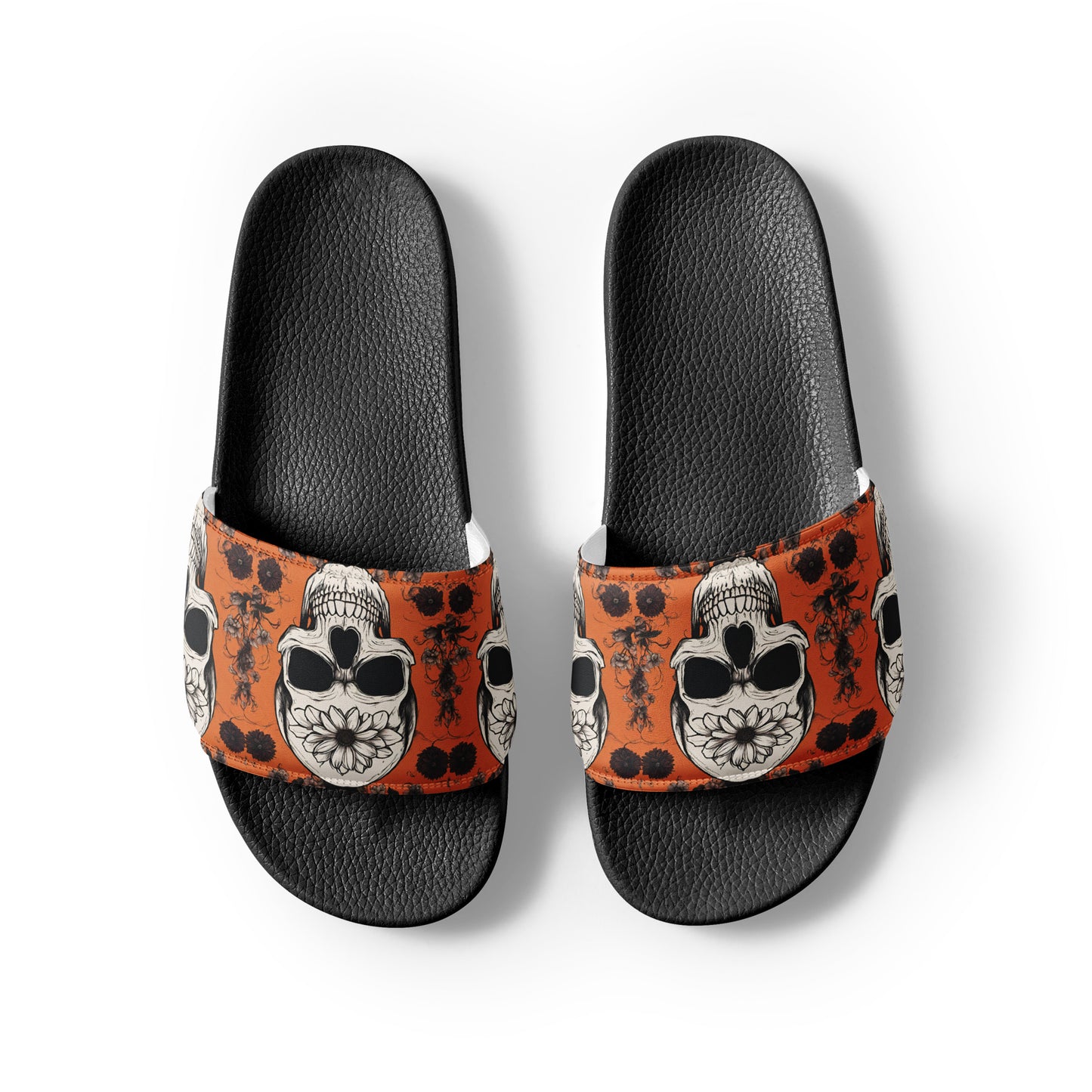 ORANGE FLOWER MEN'S SLIDES