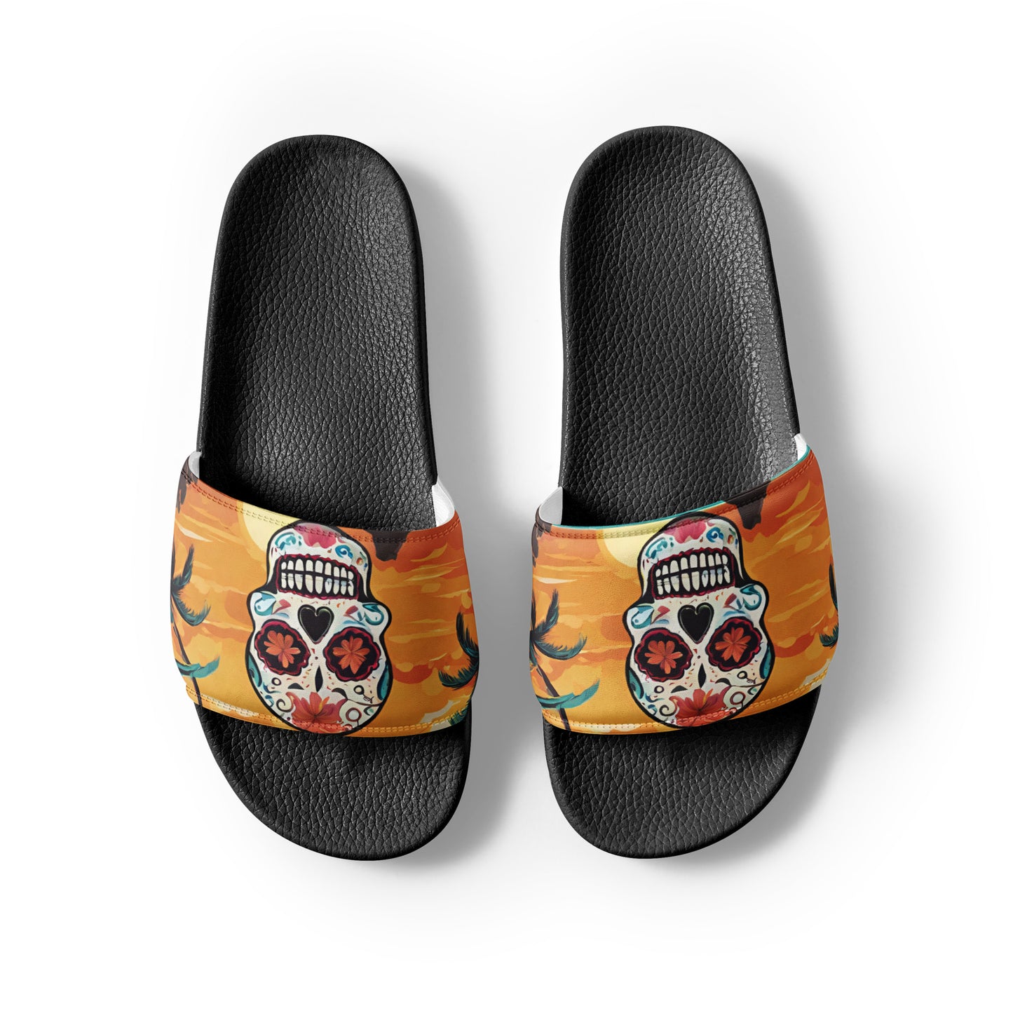 SUGAR SKULL SUNSET MEN'S SLIDES