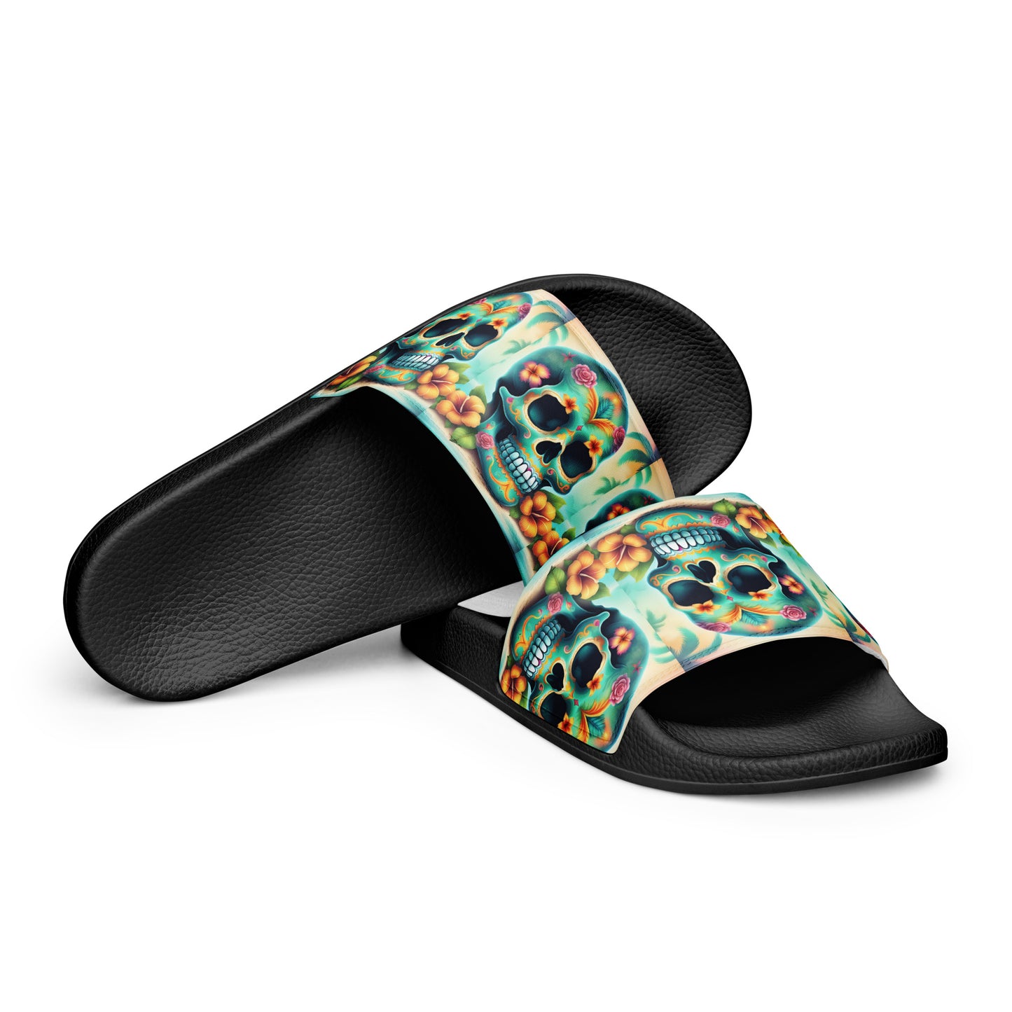 BLUE SKULL MEN'S SLIDES