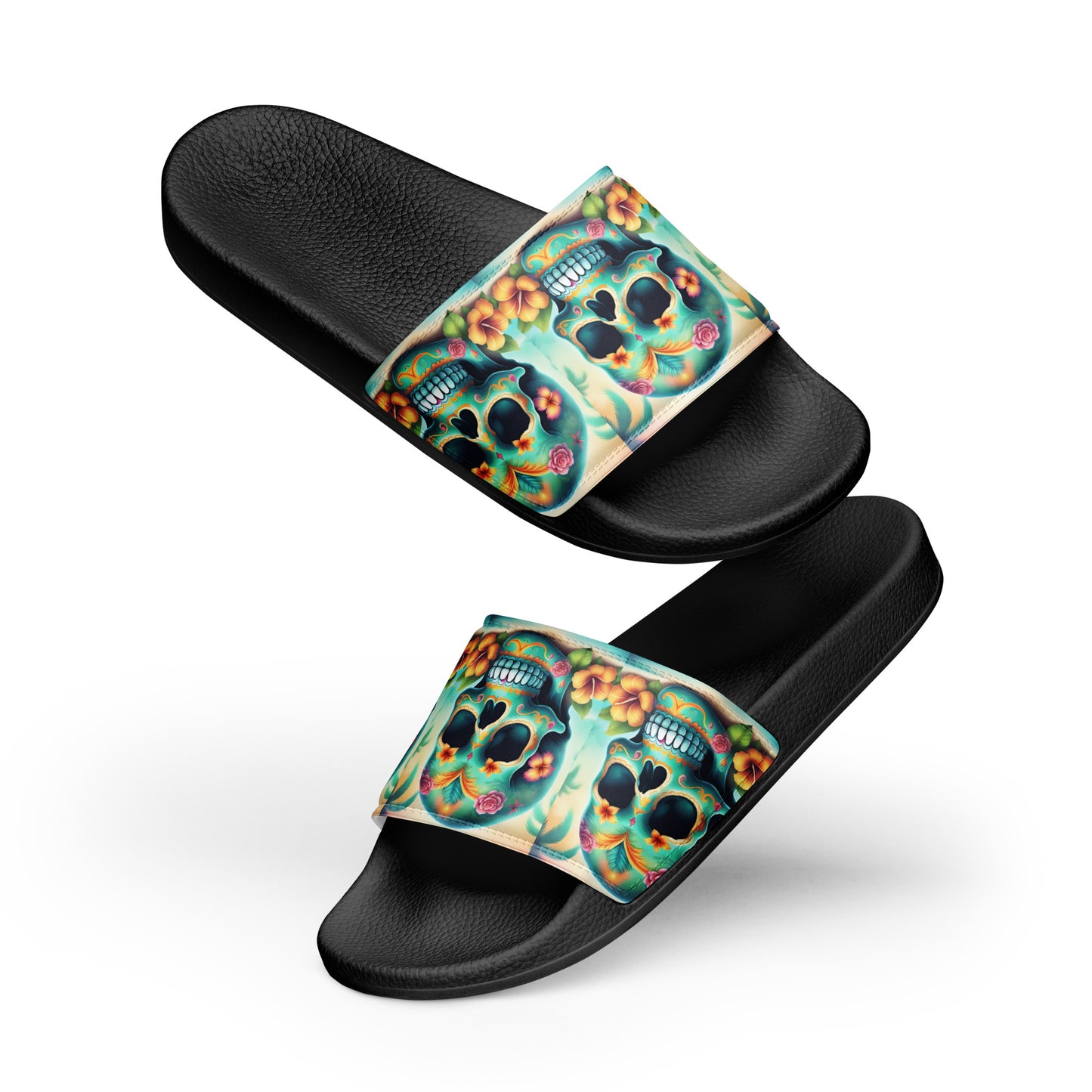 BLUE SKULL MEN'S SLIDES