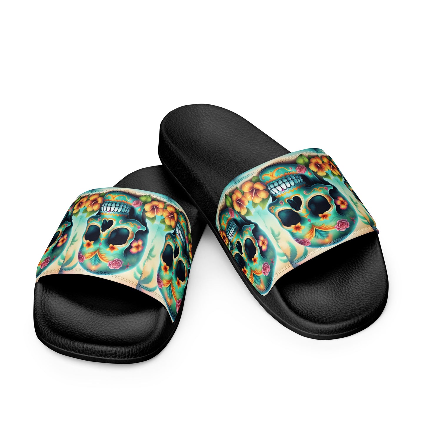 BLUE SKULL MEN'S SLIDES