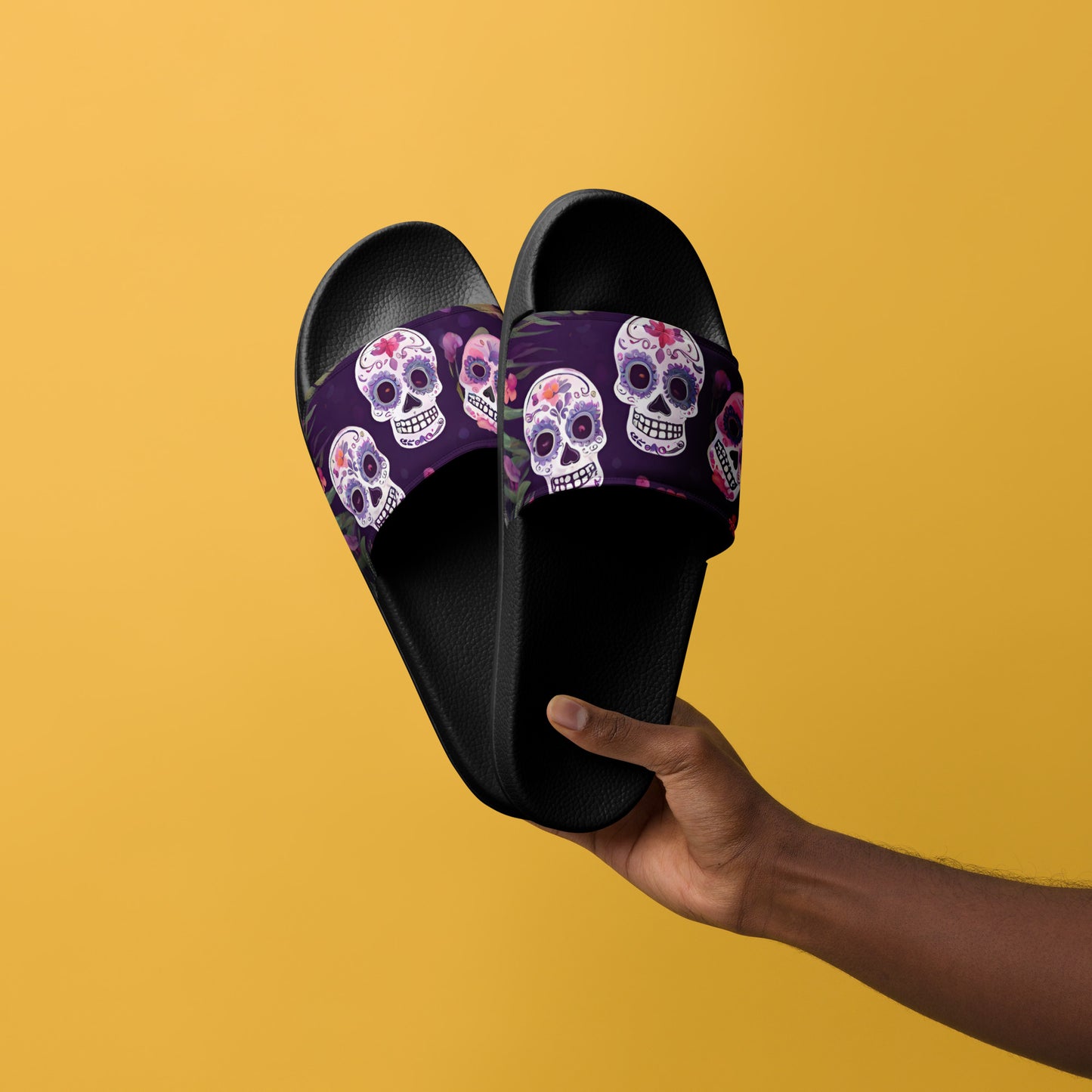 FOUR TROPICAL SKULLS MEN'S SLIDES