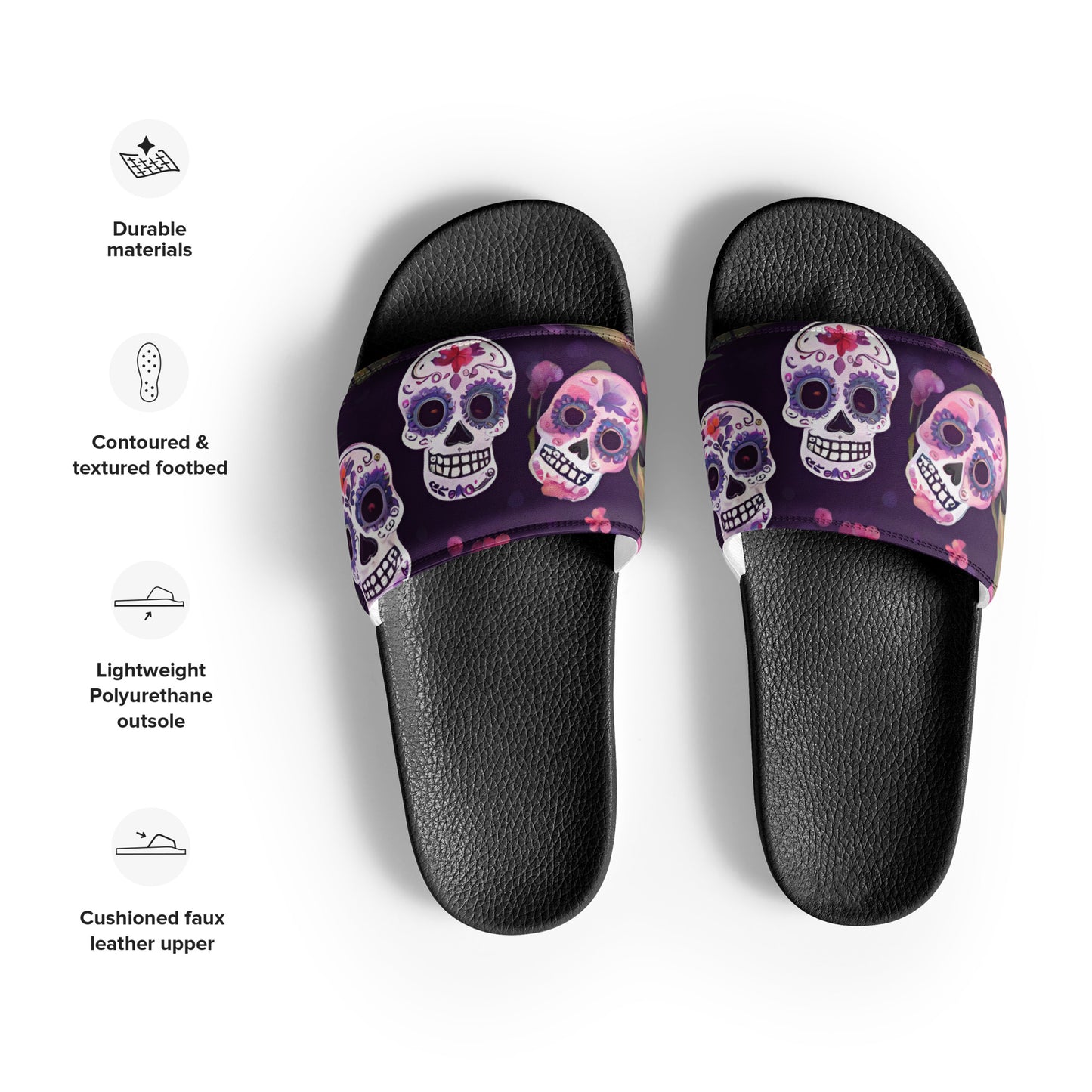 FOUR TROPICAL SKULLS MEN'S SLIDES