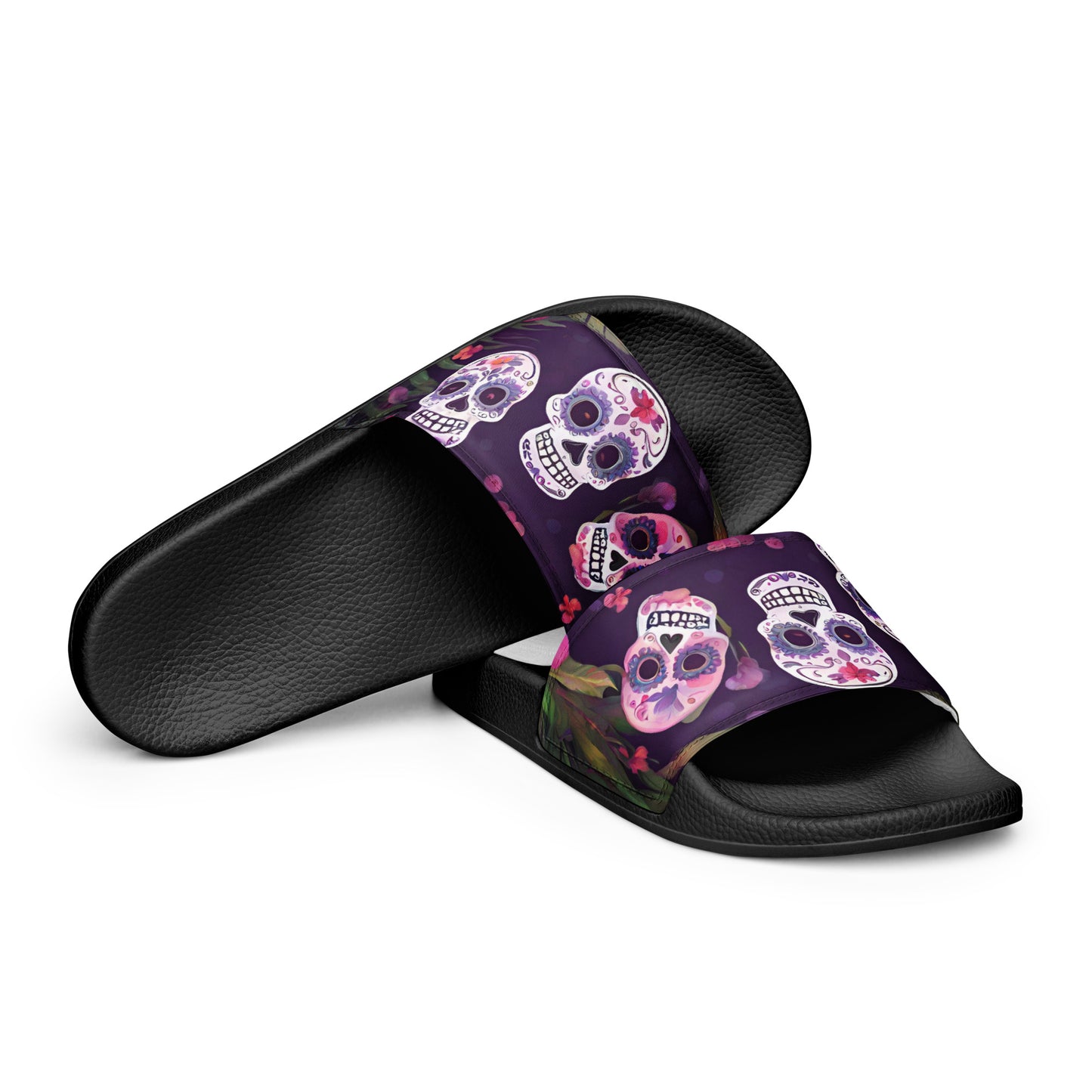 FOUR TROPICAL SKULLS MEN'S SLIDES