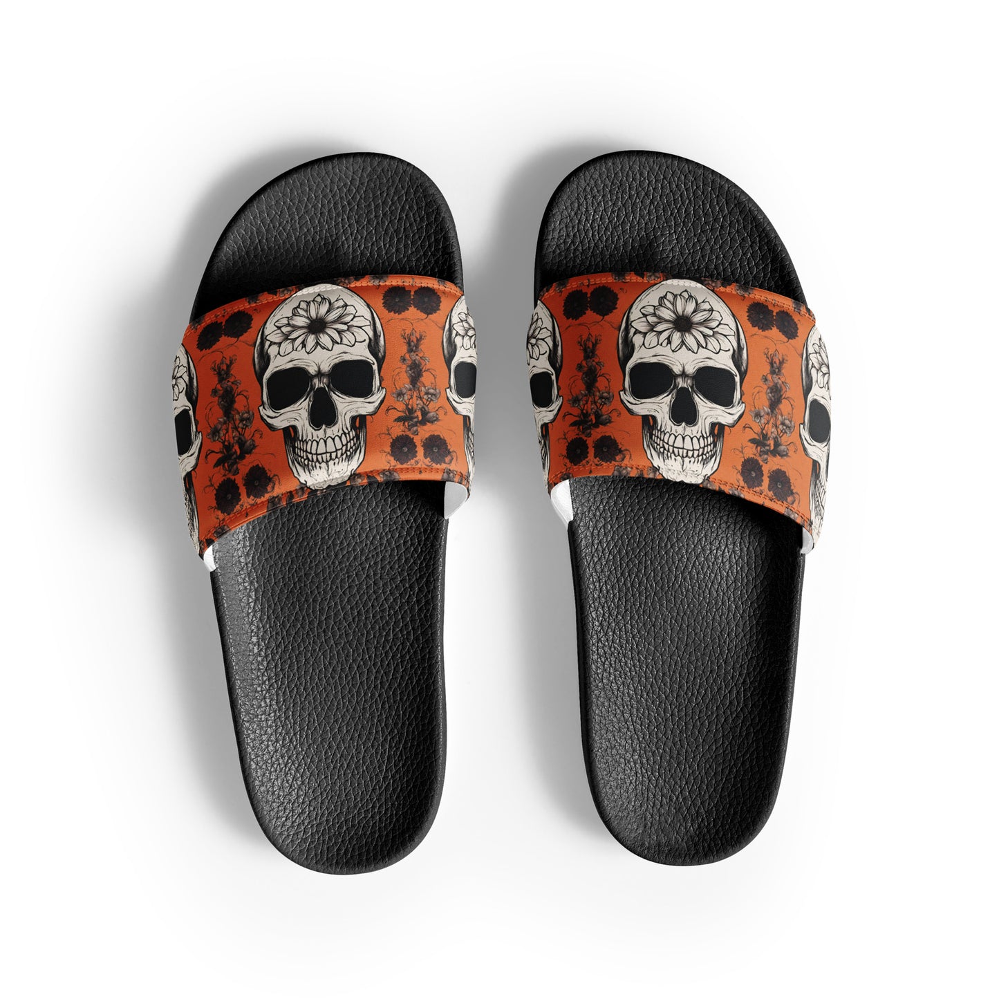 ORANGE FLOWER MEN'S SLIDES