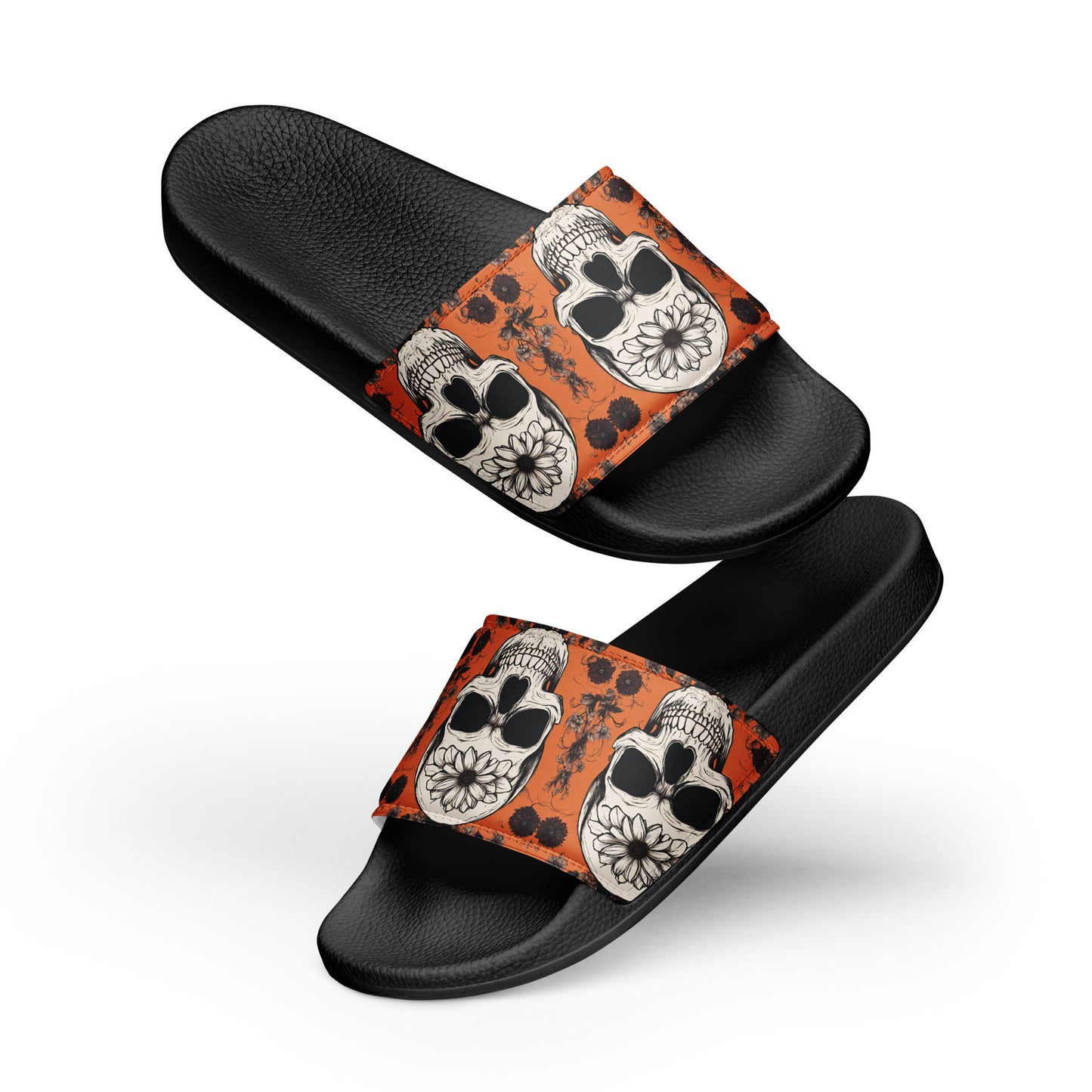 ORANGE FLOWER MEN'S SLIDES