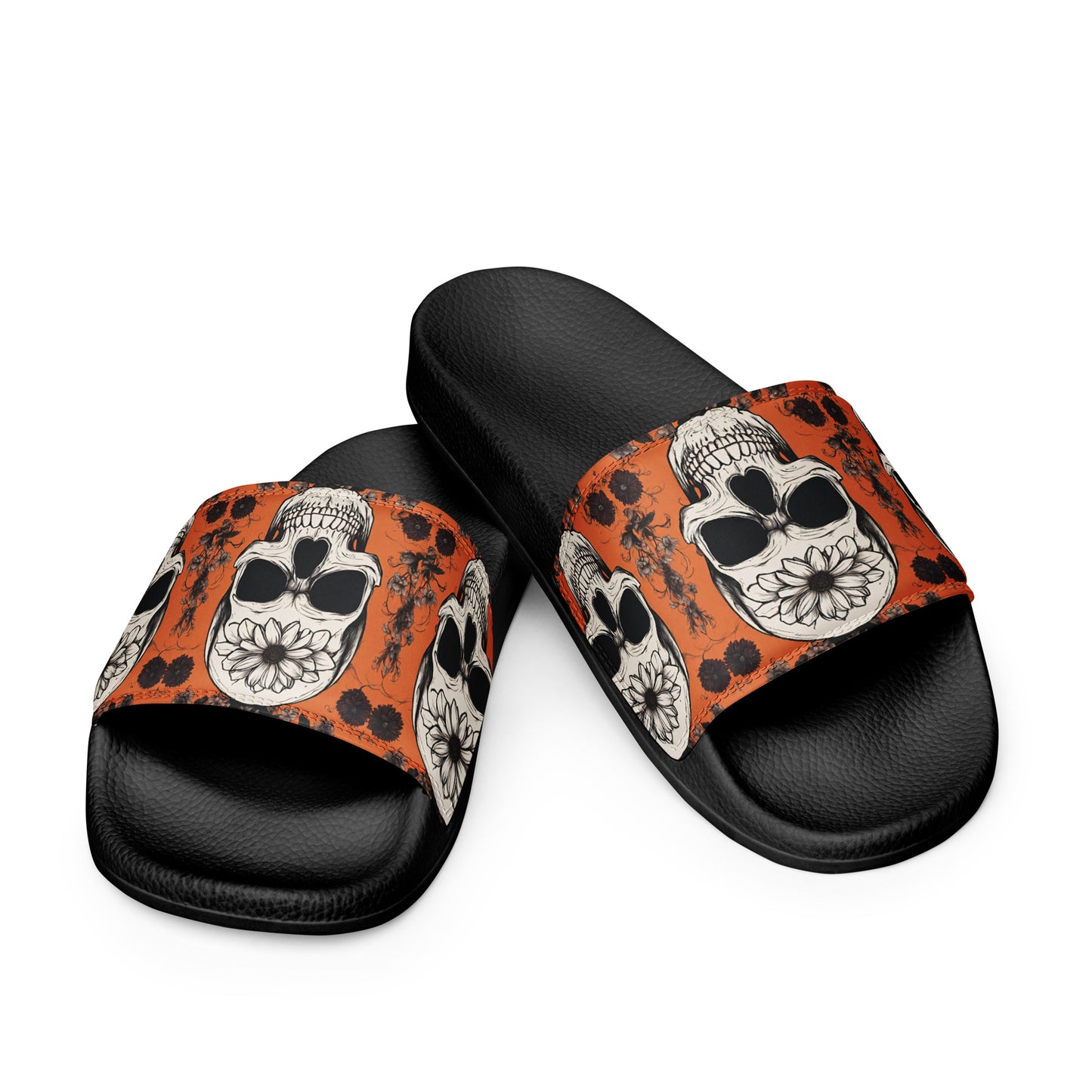 ORANGE FLOWER MEN'S SLIDES