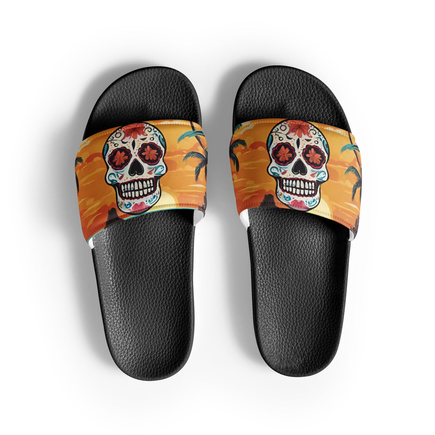 SUGAR SKULL SUNSET MEN'S SLIDES