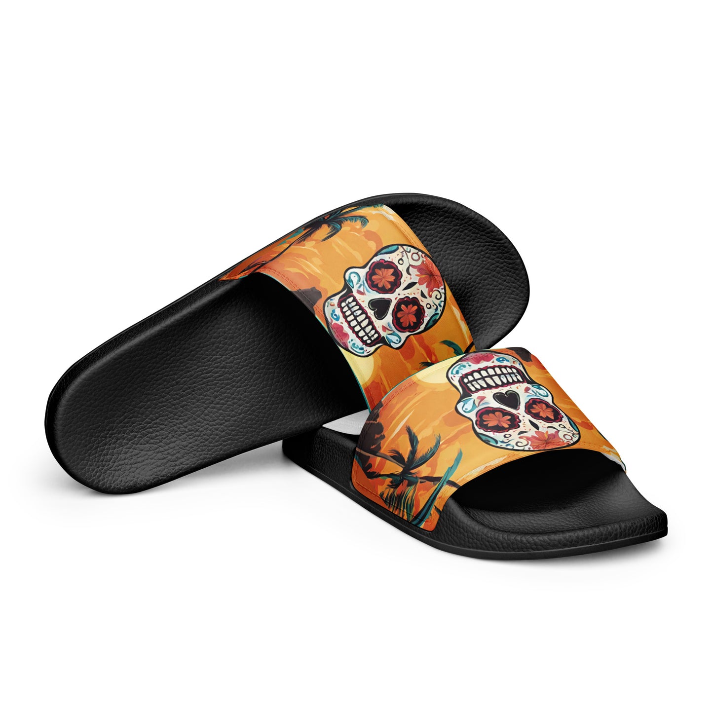 SUGAR SKULL SUNSET MEN'S SLIDES