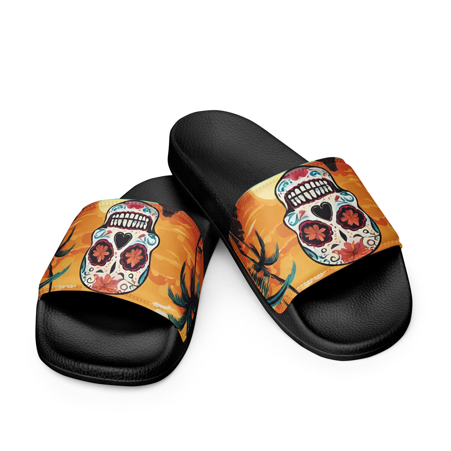 SUGAR SKULL SUNSET MEN'S SLIDES