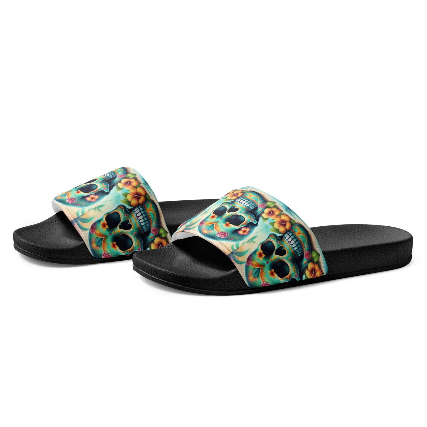 BLUE SKULL MEN'S SLIDES