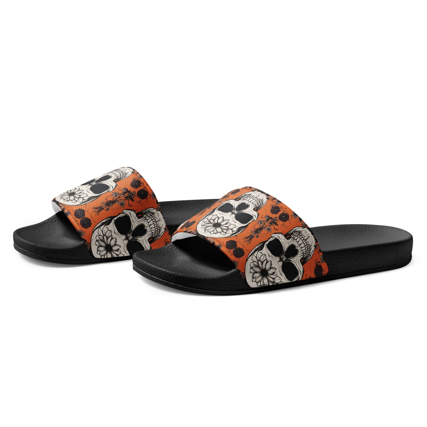 ORANGE FLOWER MEN'S SLIDES