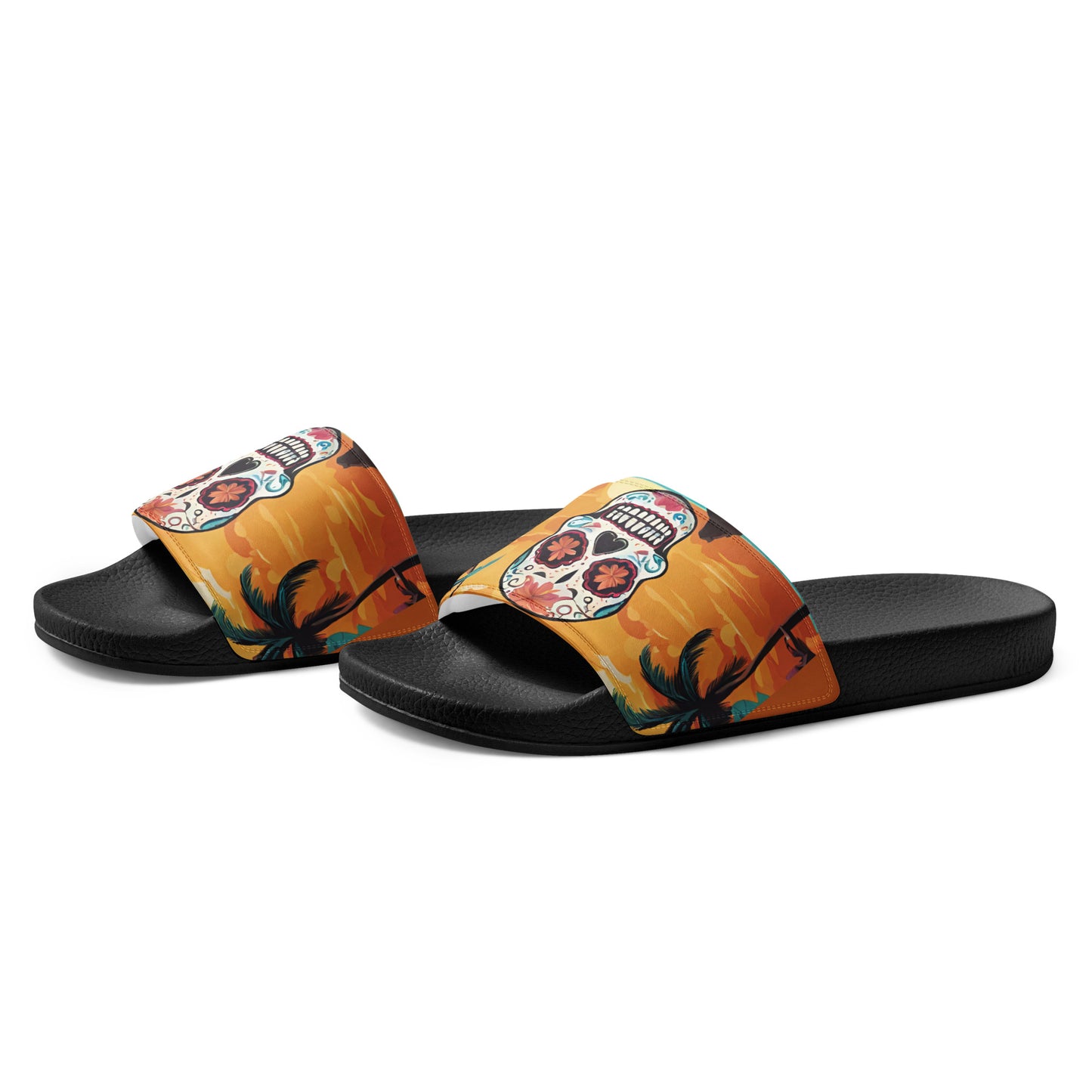 SUGAR SKULL SUNSET MEN'S SLIDES