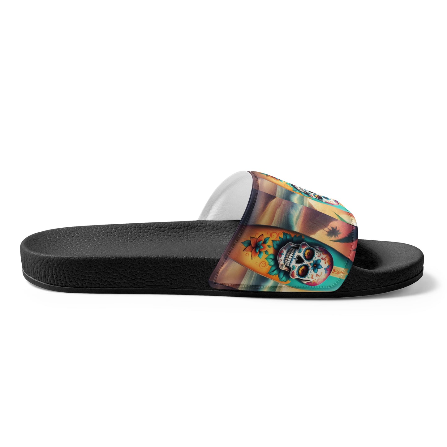 SKULL SURFBOARD MENS'S SLIDES