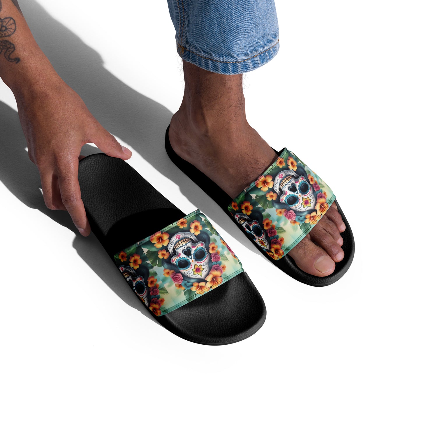 LADY SUGAR SKULL MEN'S SLIDES