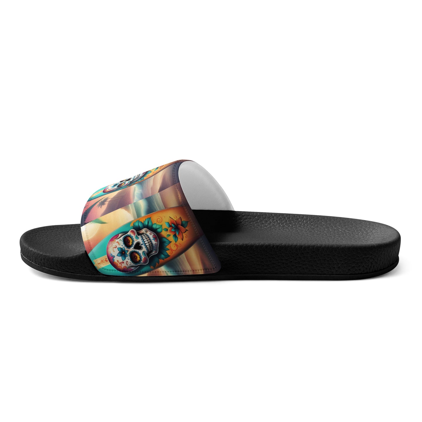 SKULL SURFBOARD MENS'S SLIDES