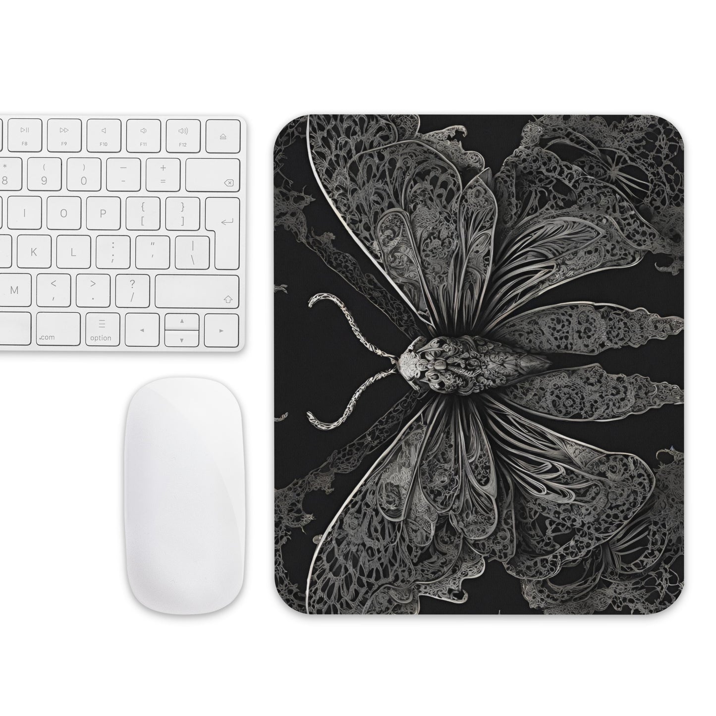 MOTH & LACE MOUSE PAD