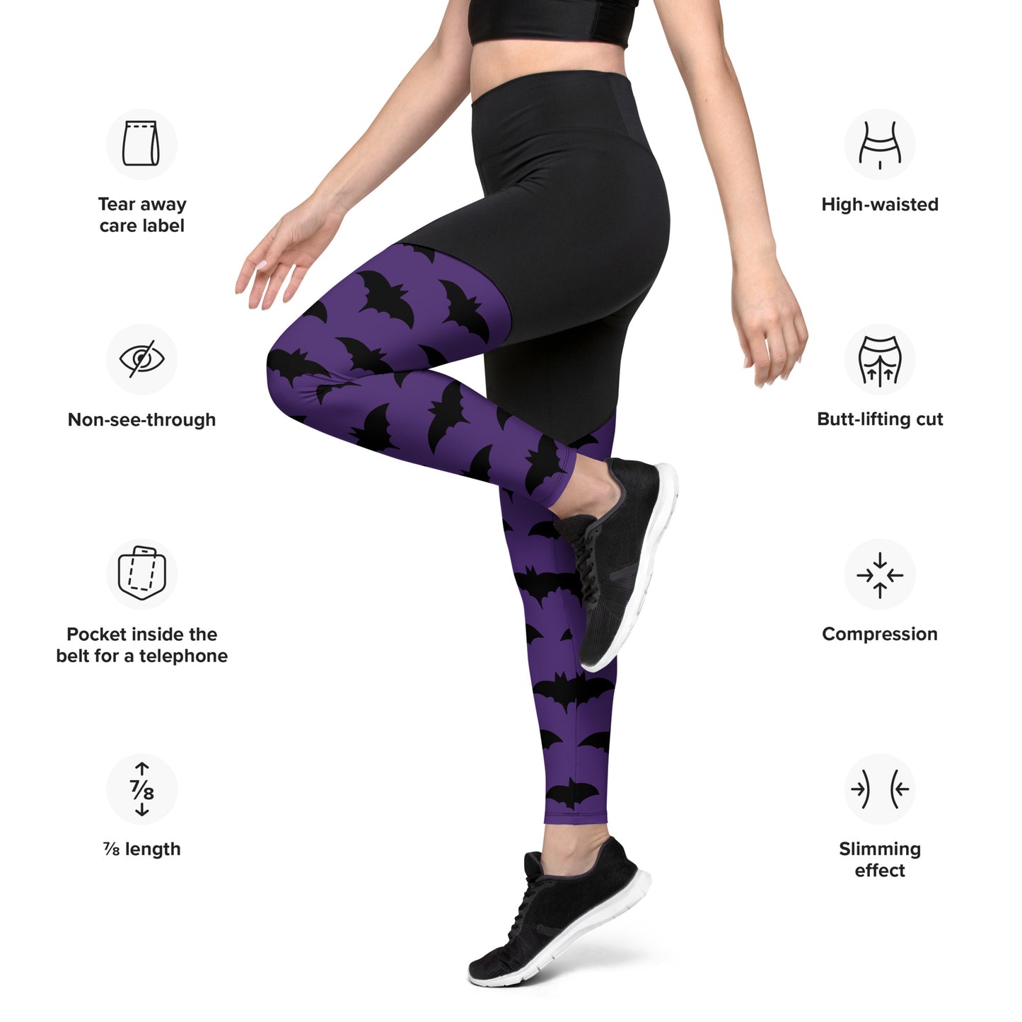 PURPLE BAT SPORTS LEGGINGS