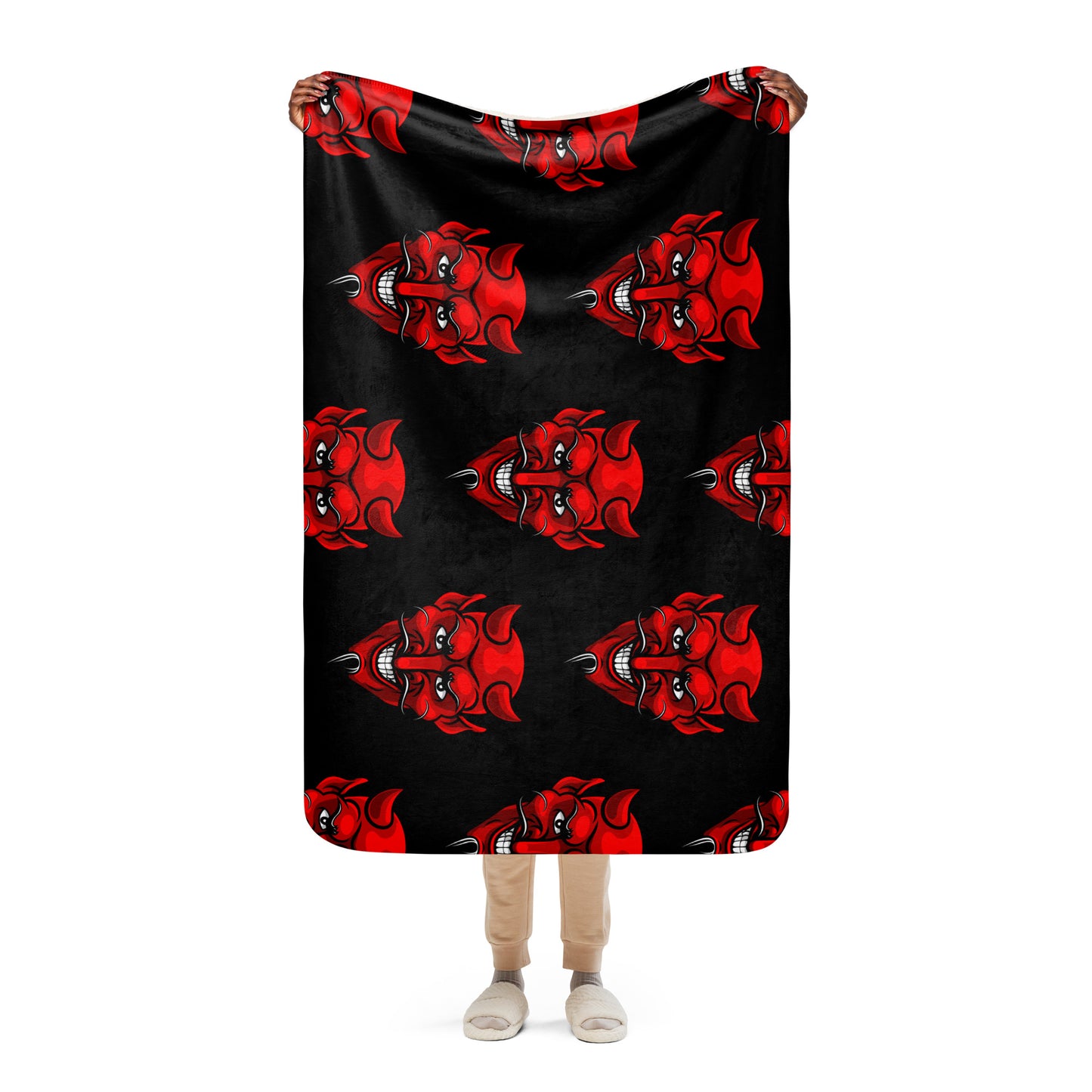 RED DEVIL SHERPA BLANKET