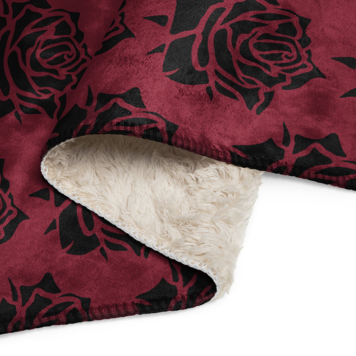 RED ROSE SHERPA BLANKET