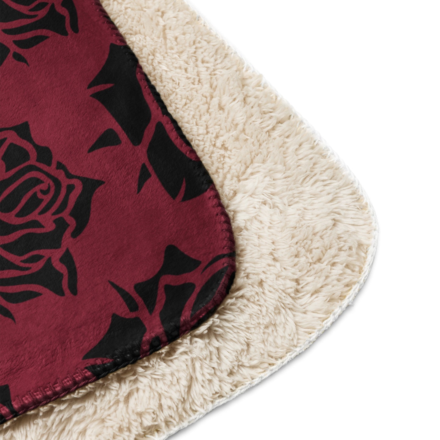 RED ROSE SHERPA BLANKET