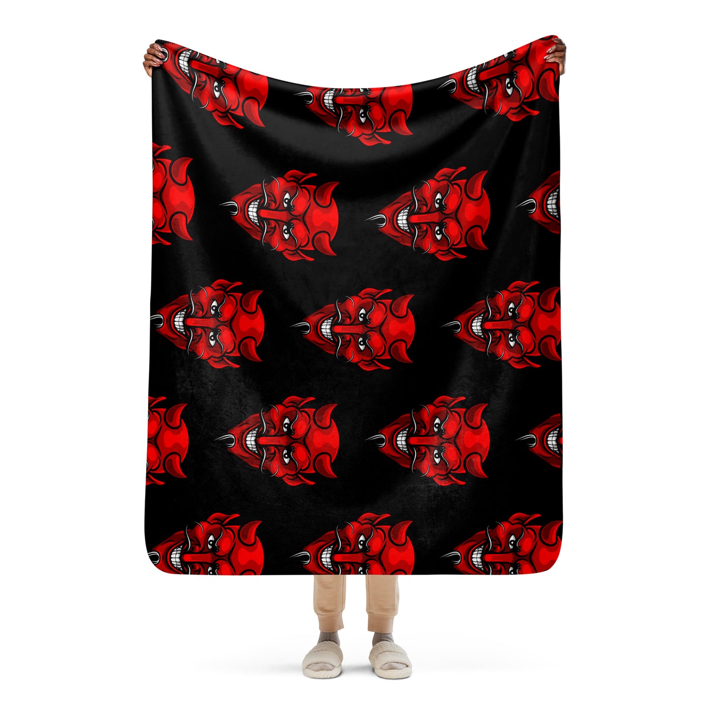 RED DEVIL SHERPA BLANKET