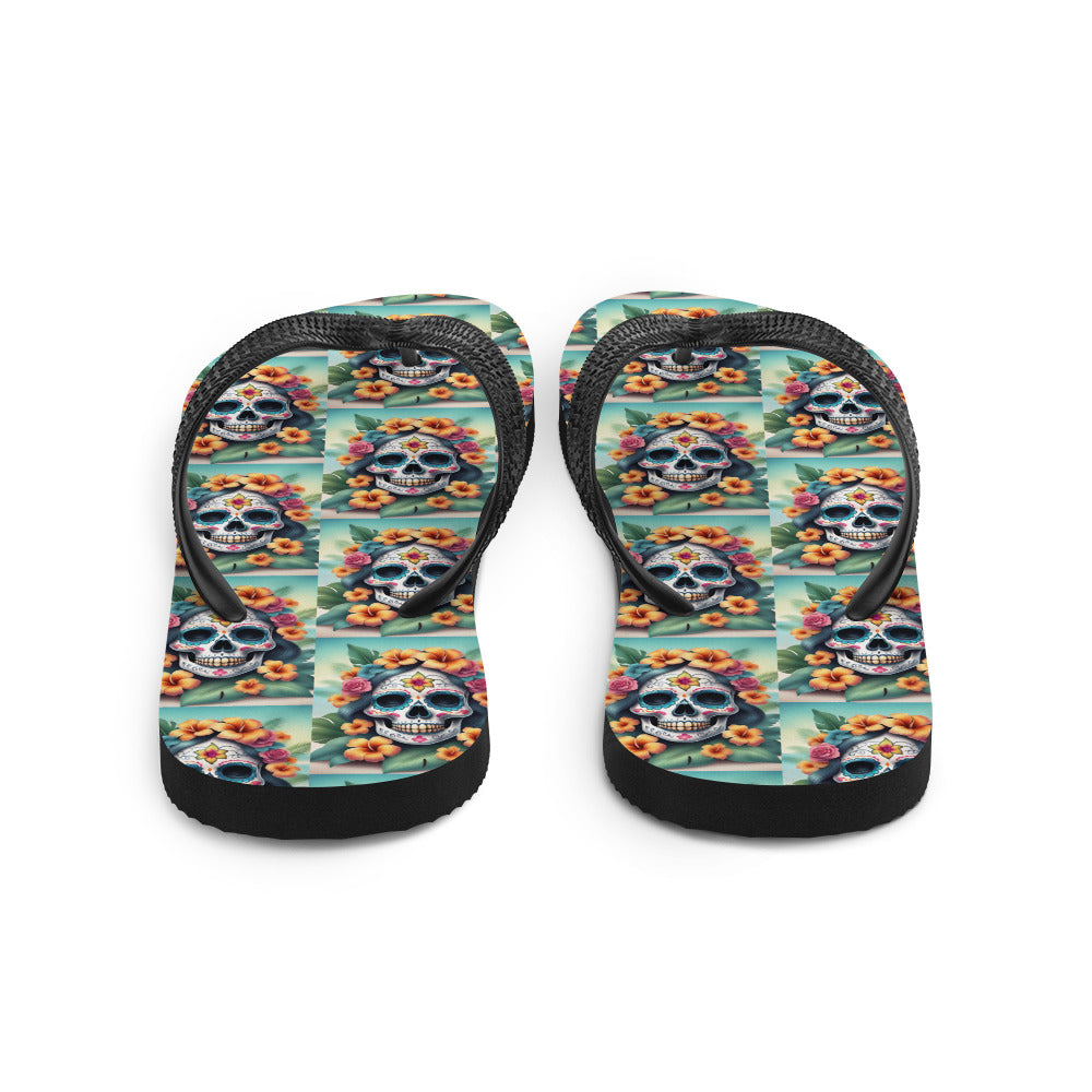 LADY SUGAR SKULL FLIP-FLOPS