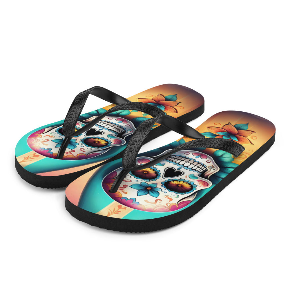 SKULL SURFBOARD FLIP-FLOPS