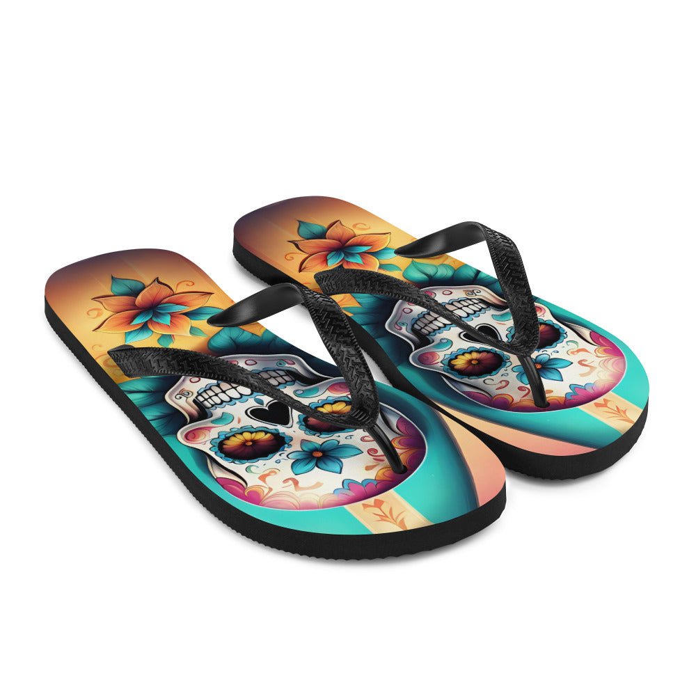 SKULL SURFBOARD FLIP-FLOPS