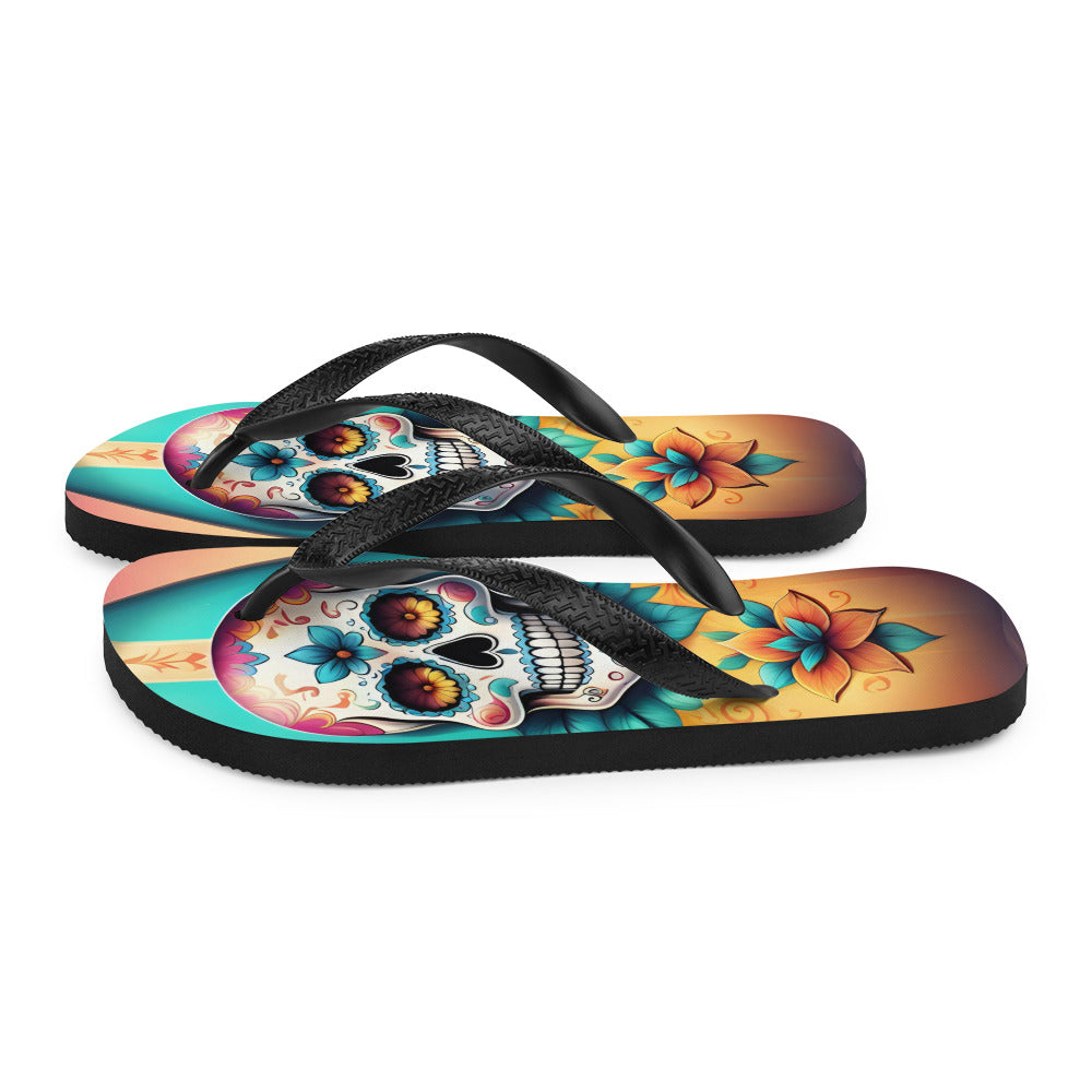 SKULL SURFBOARD FLIP-FLOPS