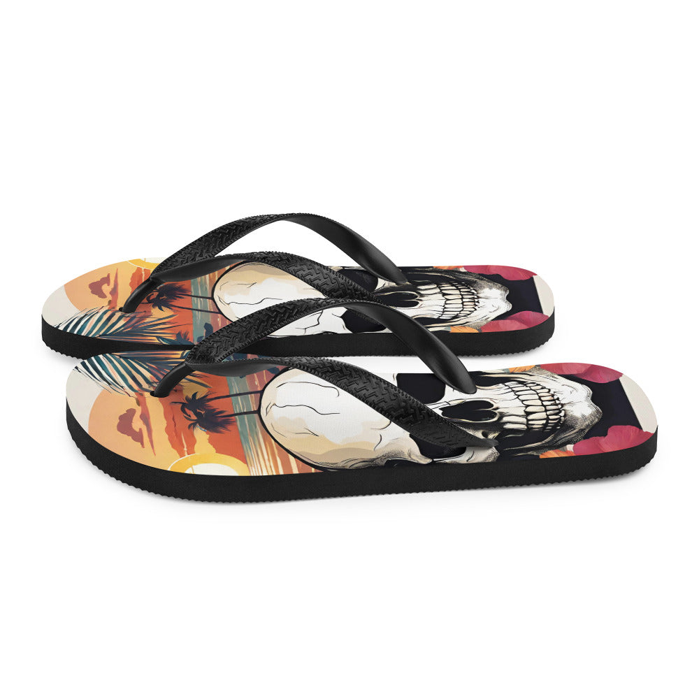 RETRO SKULL FLIP-FLOPS